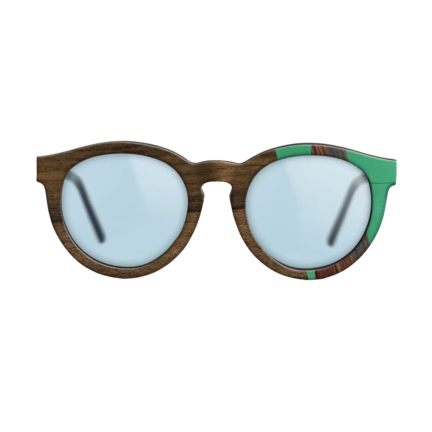 Ziricote Dark Quartered,Poplar Dyed: Green,Kingwood,Fumed Oak,Walnut: Straight Grain: Fractal - The Rebel - Round - 1479 - SIRIS wood optic