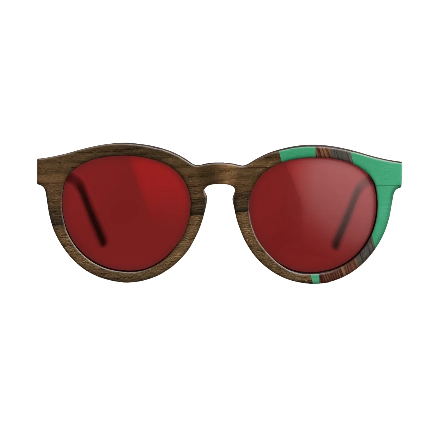 Ziricote Dark Quartered,Poplar Dyed: Green,Kingwood,Fumed Oak,Walnut: Straight Grain: Fractal - The Rebel - Round - 1479 - SIRIS wood optic