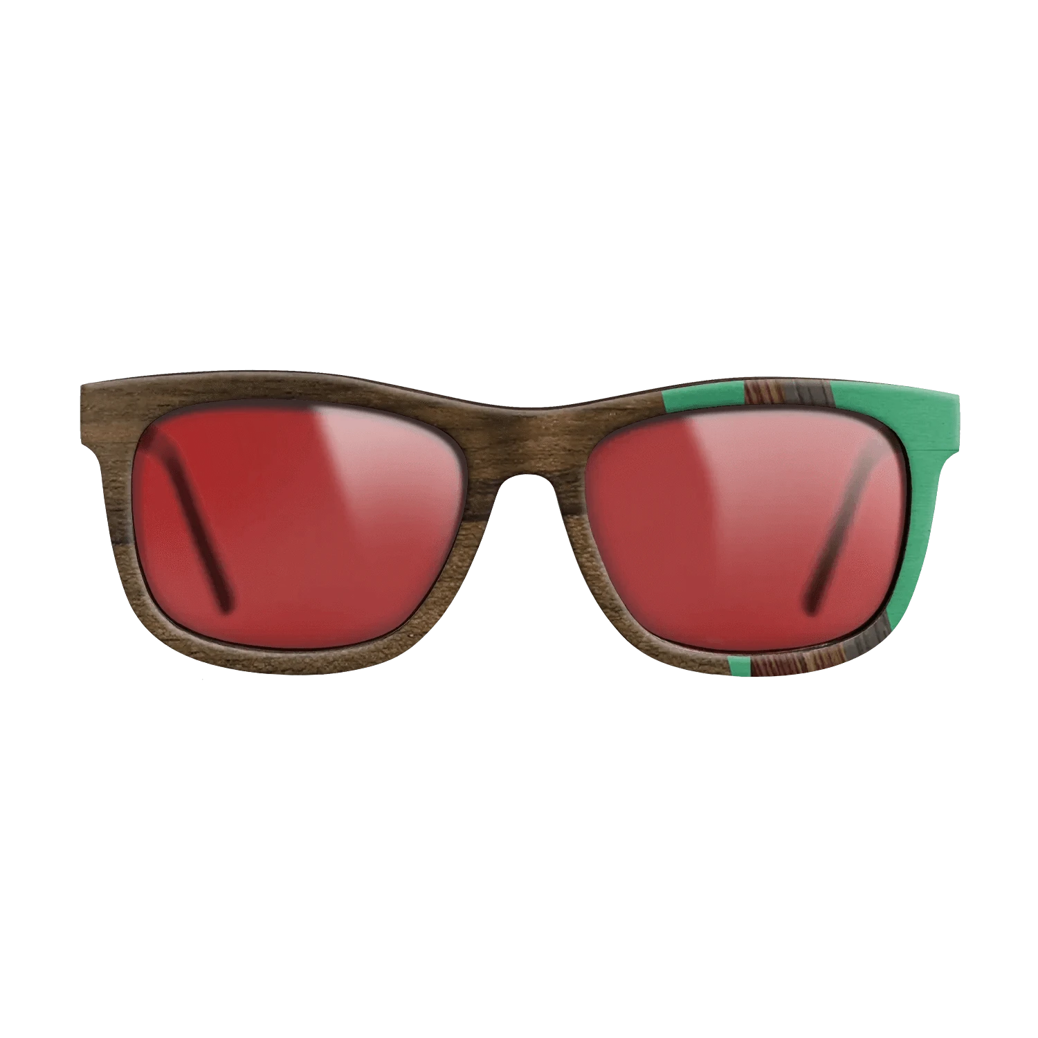 Ziricote Dark Quartered,Poplar Dyed: Green,Kingwood,Fumed Oak,Walnut: Straight Grain: Fractal - The Hero - Square - 1479 - SIRIS wood optic