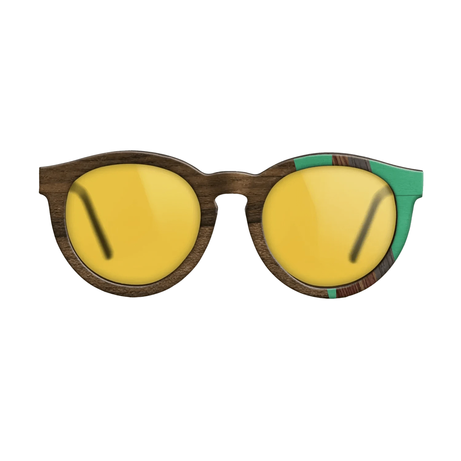 Ziricote Dark Quartered,Poplar Dyed: Green,Kingwood,Fumed Oak,Walnut: Straight Grain: Fractal - The Rebel - Round - 1479 - SIRIS wood optic