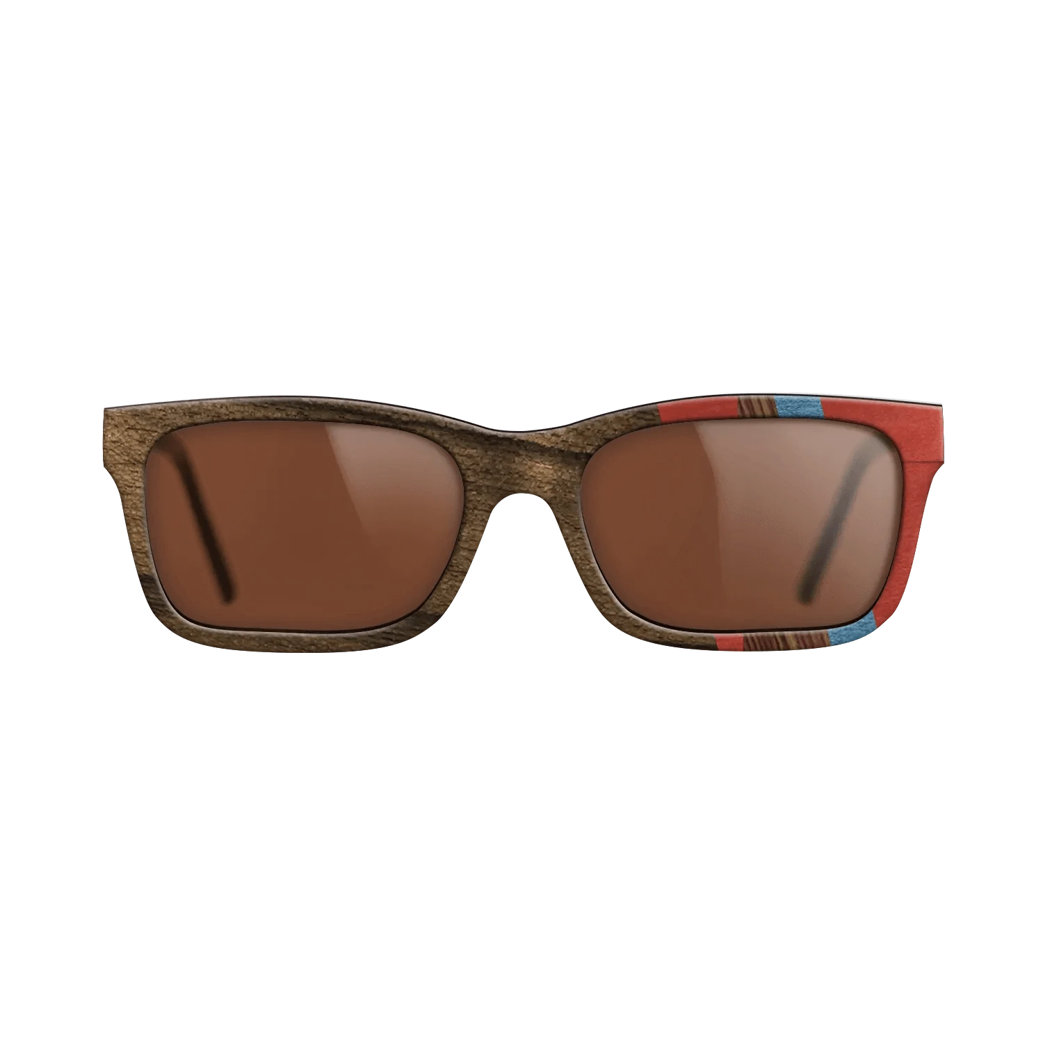Walnut: Straight Grain,Ziricote Dark Quartered,Poplar Dyed: Blue Denim,Poplar Dyed: Red,Kingwood: Fractal - The Sage - Rectangle - 1214 - SIRIS wood optic