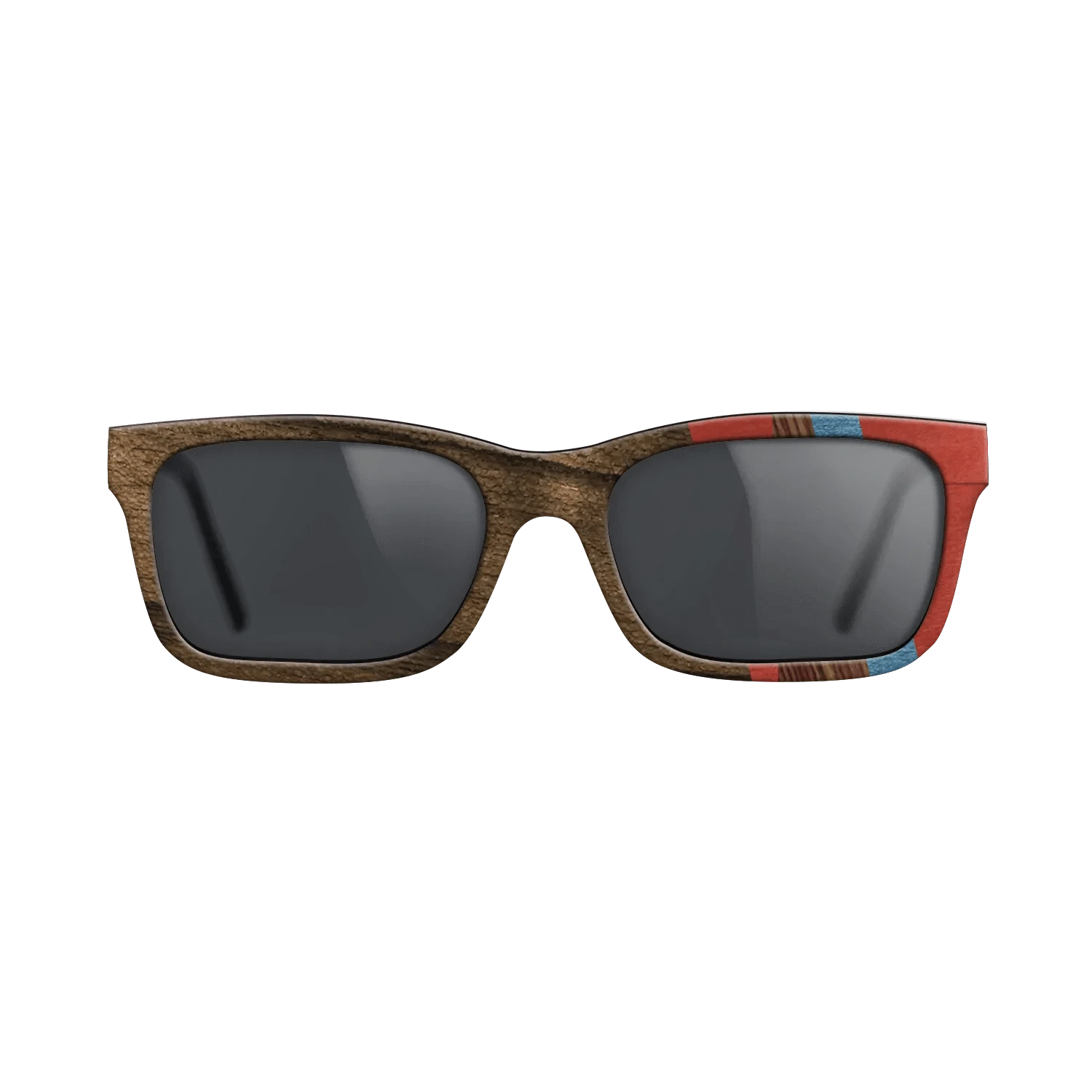Walnut: Straight Grain,Ziricote Dark Quartered,Poplar Dyed: Blue Denim,Poplar Dyed: Red,Kingwood: Fractal - The Sage - Rectangle - 1214 - SIRIS wood optic