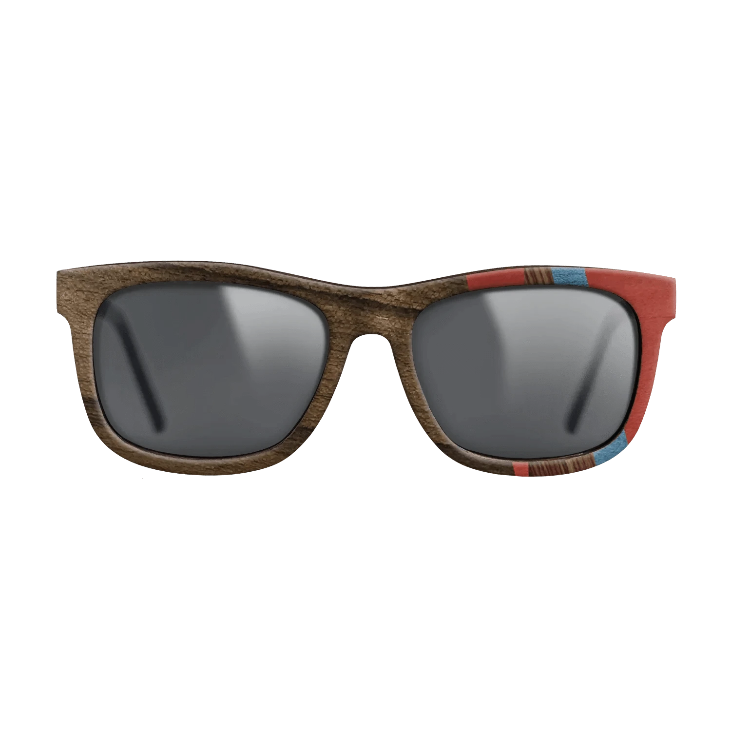 Walnut: Straight Grain,Ziricote Dark Quartered,Poplar Dyed: Blue Denim,Poplar Dyed: Red,Kingwood: Fractal - The Hero - Square - 1214 - SIRIS wood optic