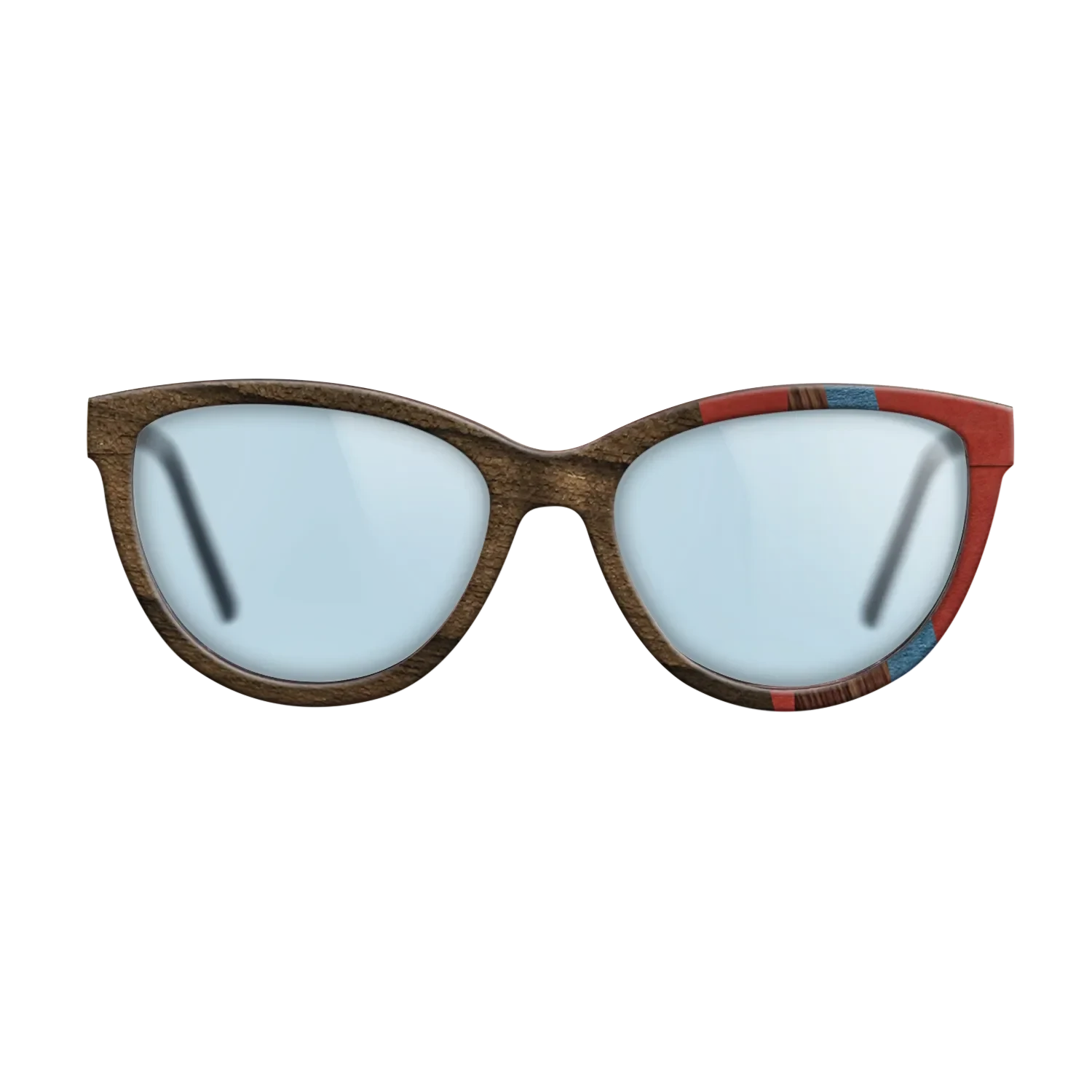 Walnut: Straight Grain,Ziricote Dark Quartered,Poplar Dyed: Blue Denim,Poplar Dyed: Red,Kingwood: Fractal - The Maiden - Cat - 1214 - SIRIS wood optic