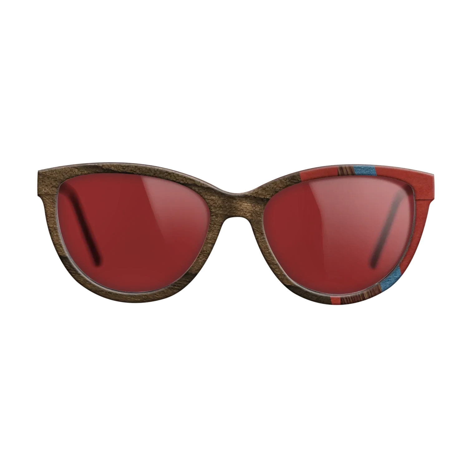 Walnut: Straight Grain,Ziricote Dark Quartered,Poplar Dyed: Blue Denim,Poplar Dyed: Red,Kingwood: Fractal - The Maiden - Cat - 1214 - SIRIS wood optic