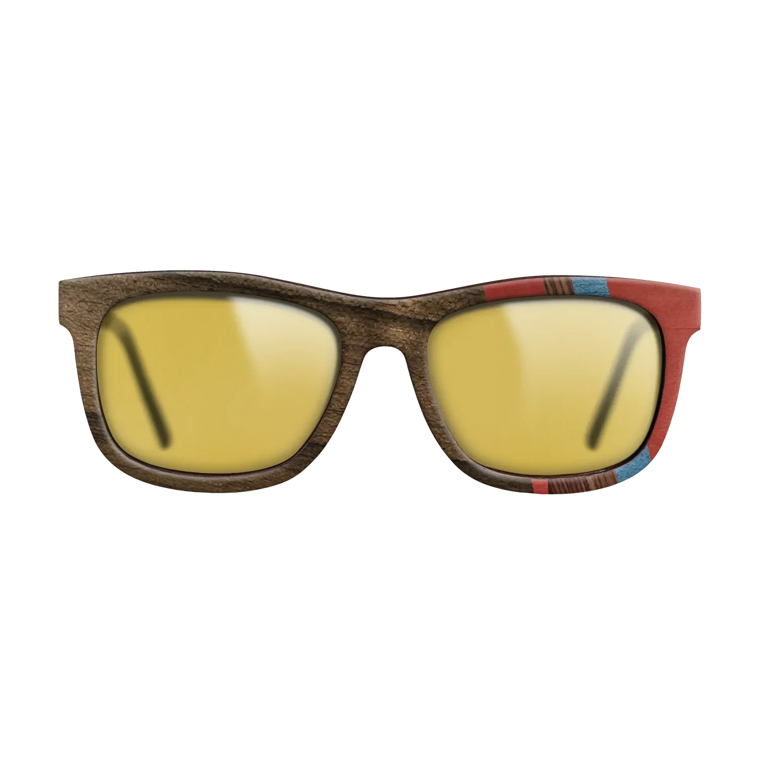 Walnut: Straight Grain,Ziricote Dark Quartered,Poplar Dyed: Blue Denim,Poplar Dyed: Red,Kingwood: Fractal - The Hero - Square - 1214 - SIRIS wood optic
