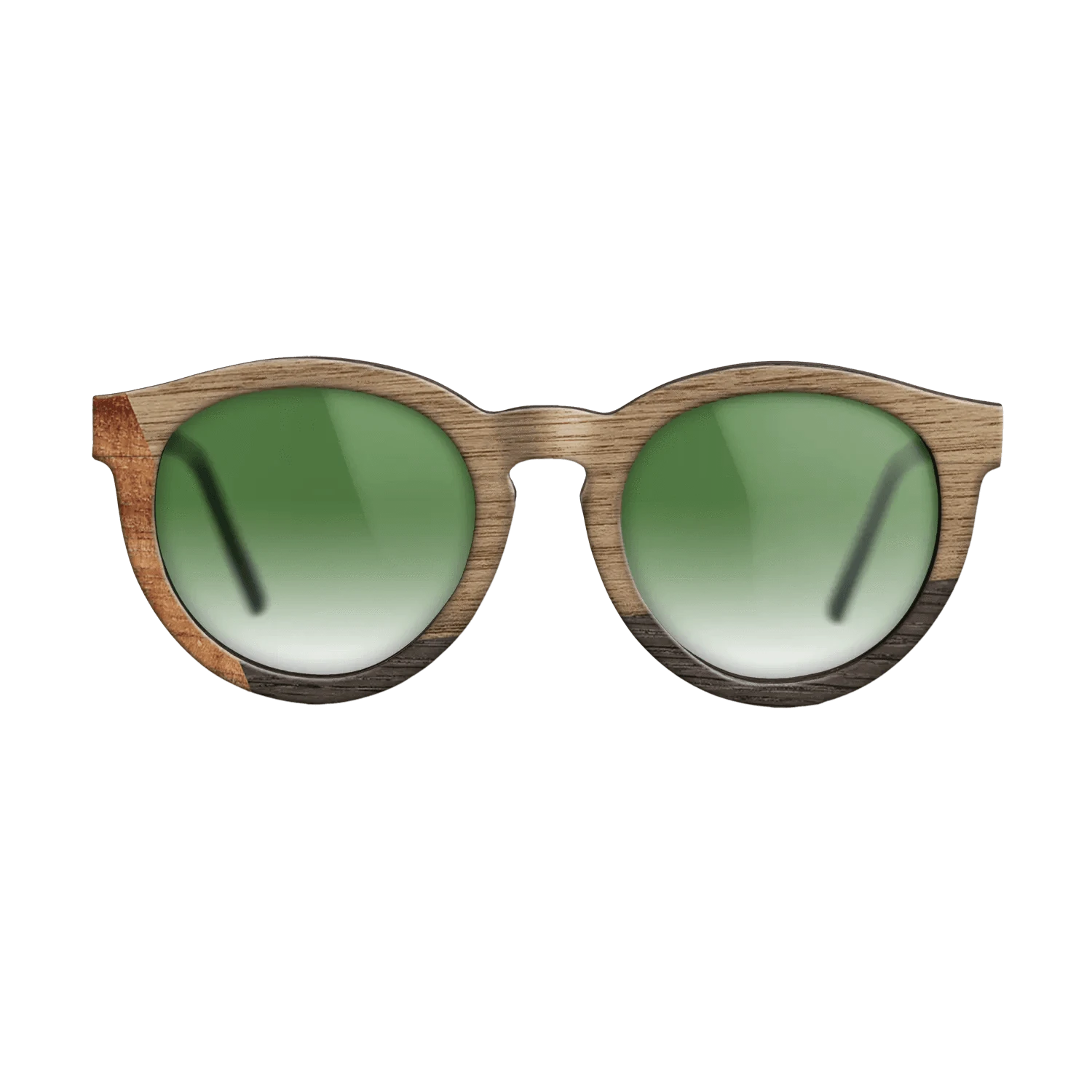 Koa,Walnut: Straight Grain,Fumed Oak: Angle Cut - The Rebel - Round - 1352 - SIRIS wood optic