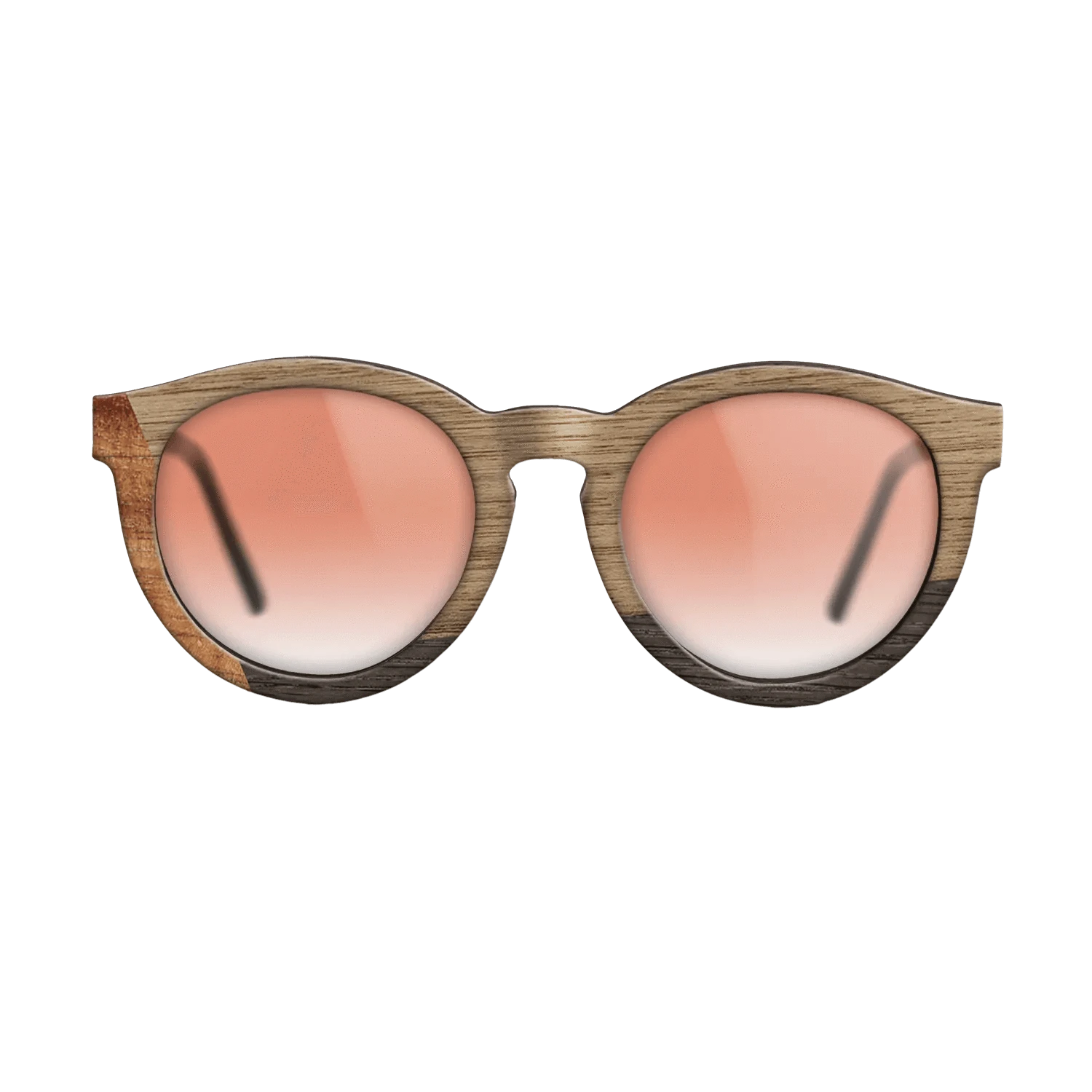 Koa,Walnut: Straight Grain,Fumed Oak: Angle Cut - The Rebel - Round - 1352 - SIRIS wood optic