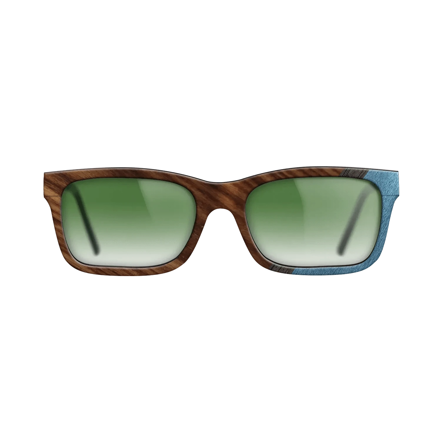 Walnut: Straight Grain,Santos Rosewood Dark,Poplar Dyed: Blue Denim,Fumed Oak: Angle Cut - The Sage - Rectangle - 706 - SIRIS wood optic