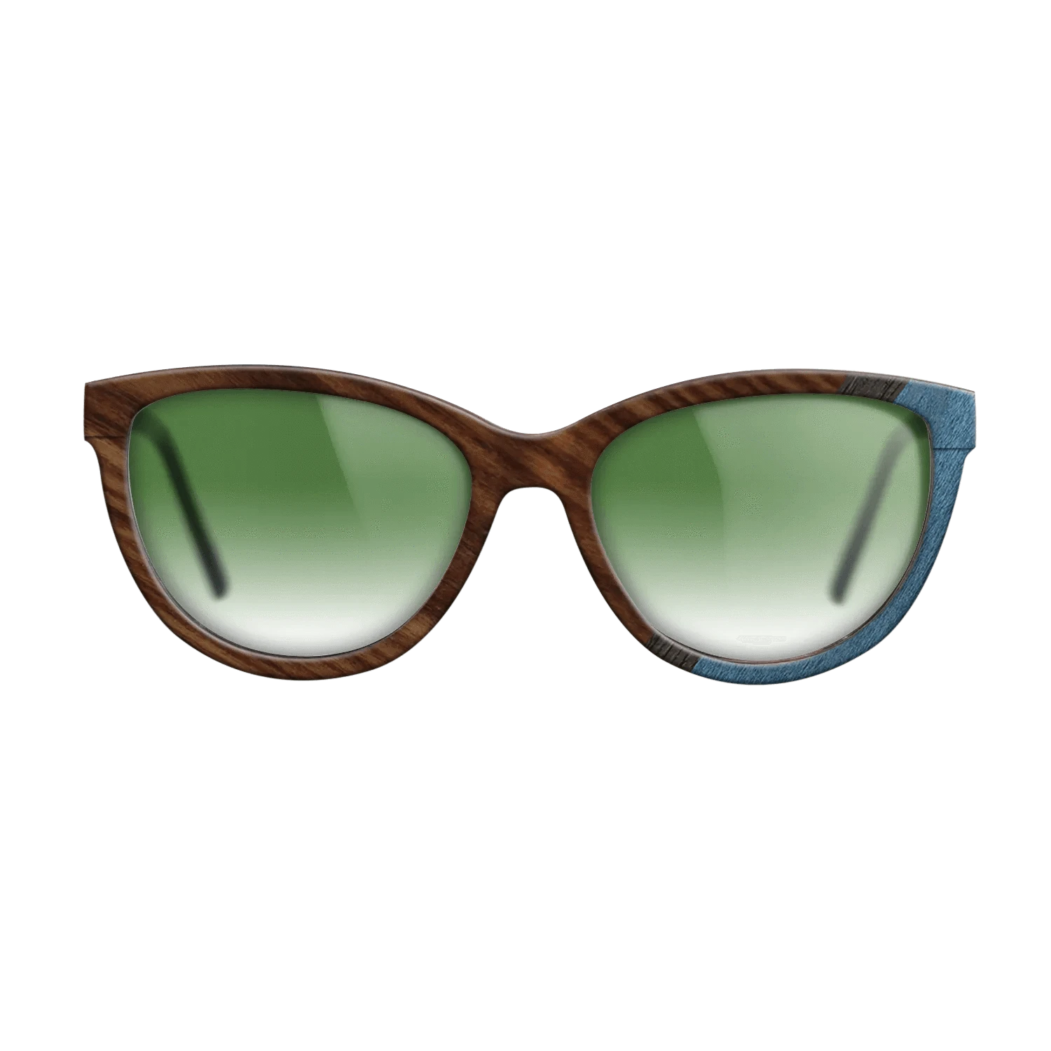 Walnut: Straight Grain,Santos Rosewood Dark,Poplar Dyed: Blue Denim,Fumed Oak: Angle Cut - The Maiden - Cat - 706 - SIRIS wood optic