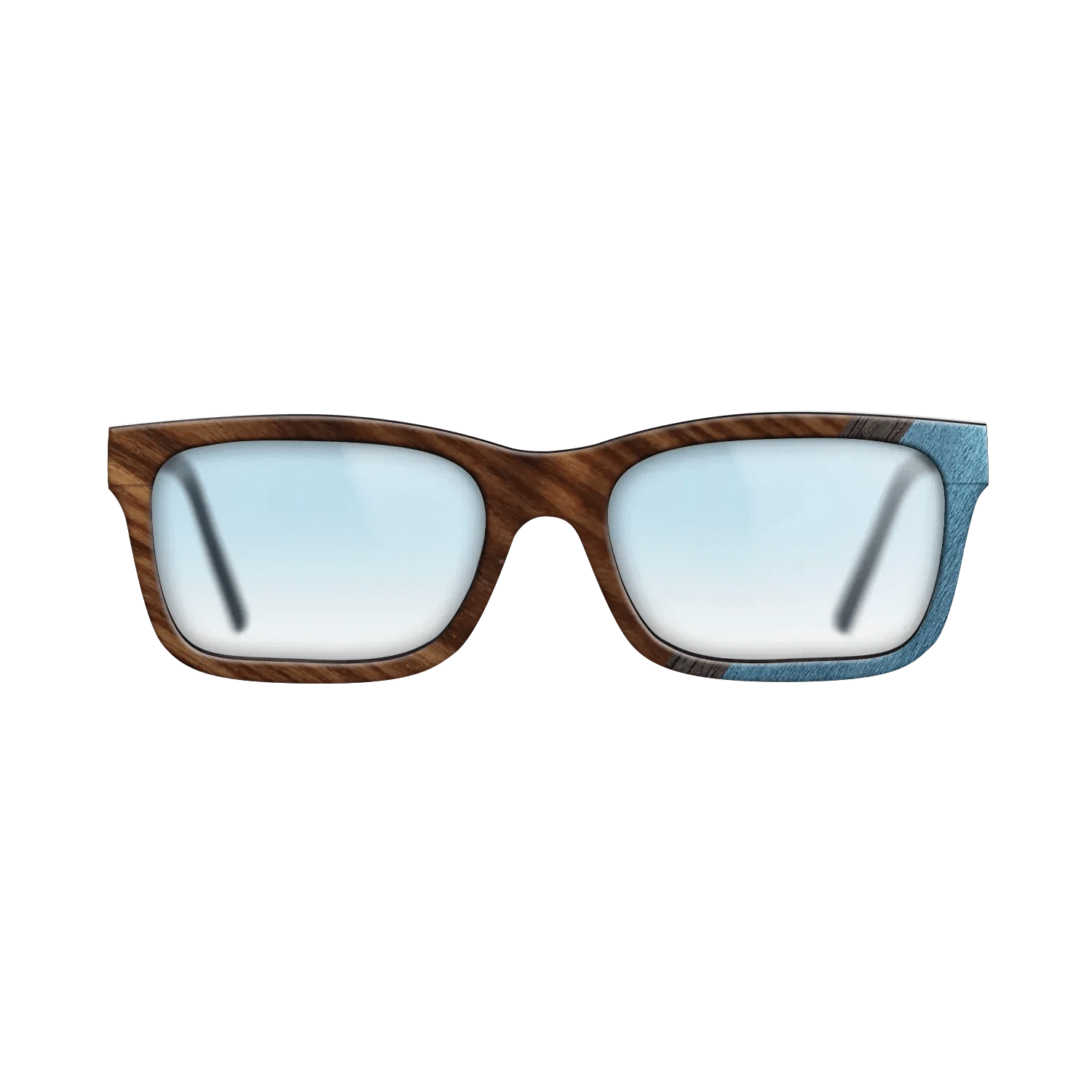 Walnut: Straight Grain,Santos Rosewood Dark,Poplar Dyed: Blue Denim,Fumed Oak: Angle Cut - The Sage - Rectangle - 706 - SIRIS wood optic