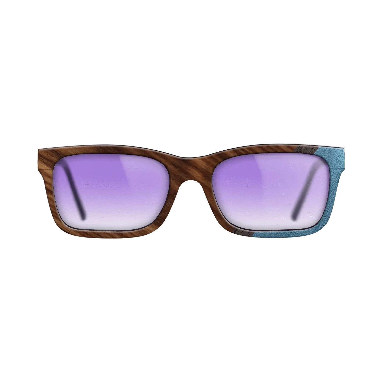 Walnut: Straight Grain,Santos Rosewood Dark,Poplar Dyed: Blue Denim,Fumed Oak: Angle Cut - The Sage - Rectangle - 706 - SIRIS wood optic