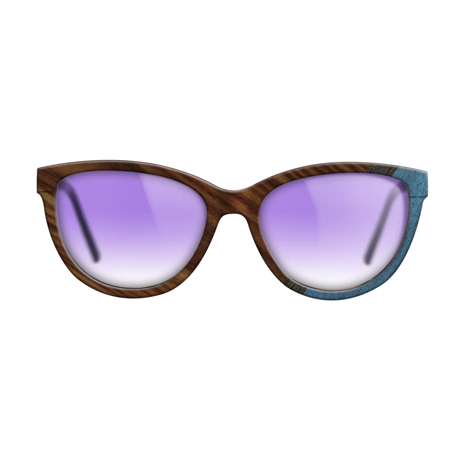 Walnut: Straight Grain,Santos Rosewood Dark,Poplar Dyed: Blue Denim,Fumed Oak: Angle Cut - The Maiden - Cat - 706 - SIRIS wood optic