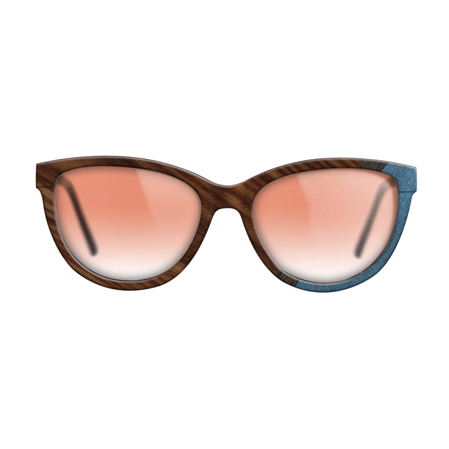 Walnut: Straight Grain,Santos Rosewood Dark,Poplar Dyed: Blue Denim,Fumed Oak: Angle Cut - The Maiden - Cat - 706 - SIRIS wood optic