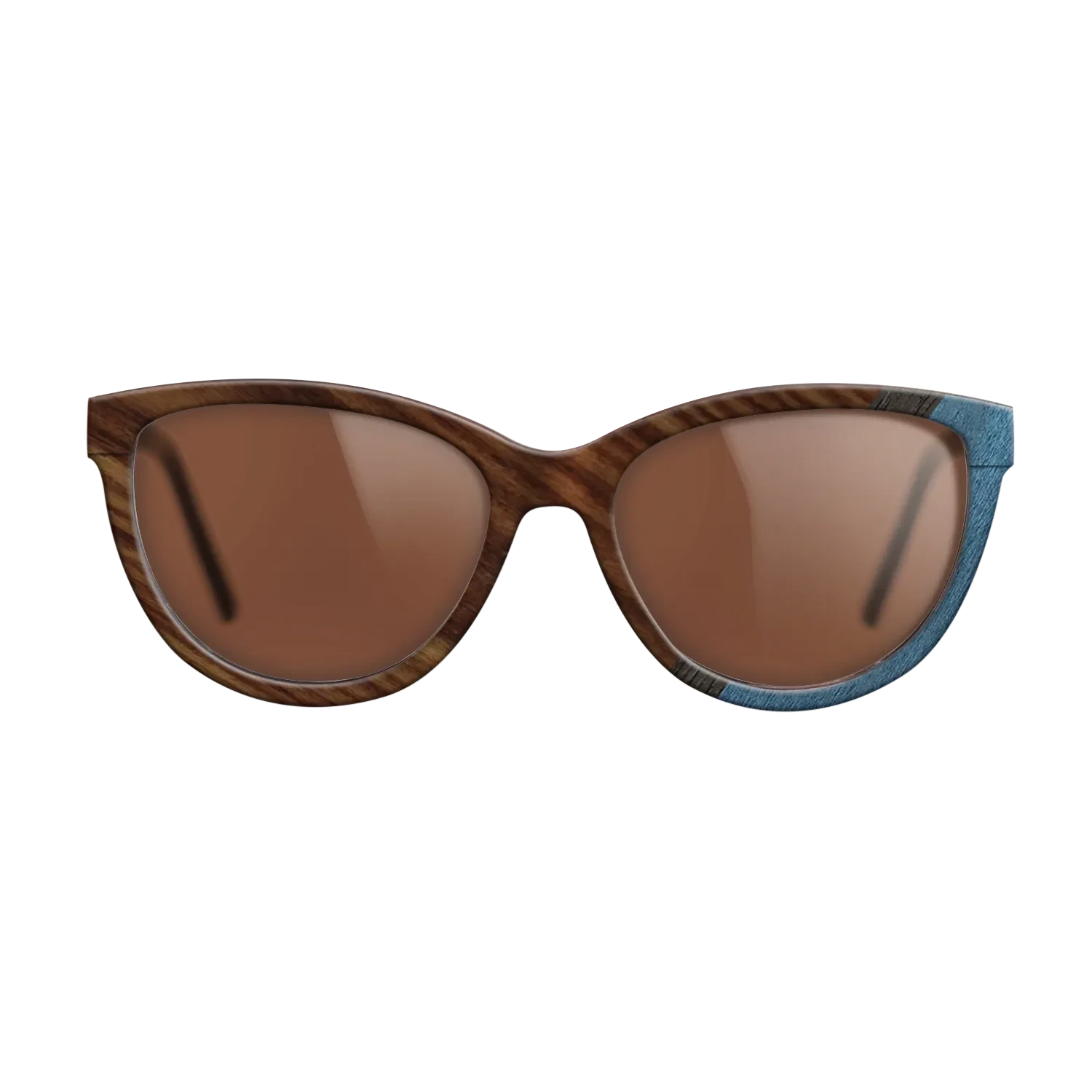 Walnut: Straight Grain,Santos Rosewood Dark,Poplar Dyed: Blue Denim,Fumed Oak: Angle Cut - The Maiden - Cat - 706 - SIRIS wood optic