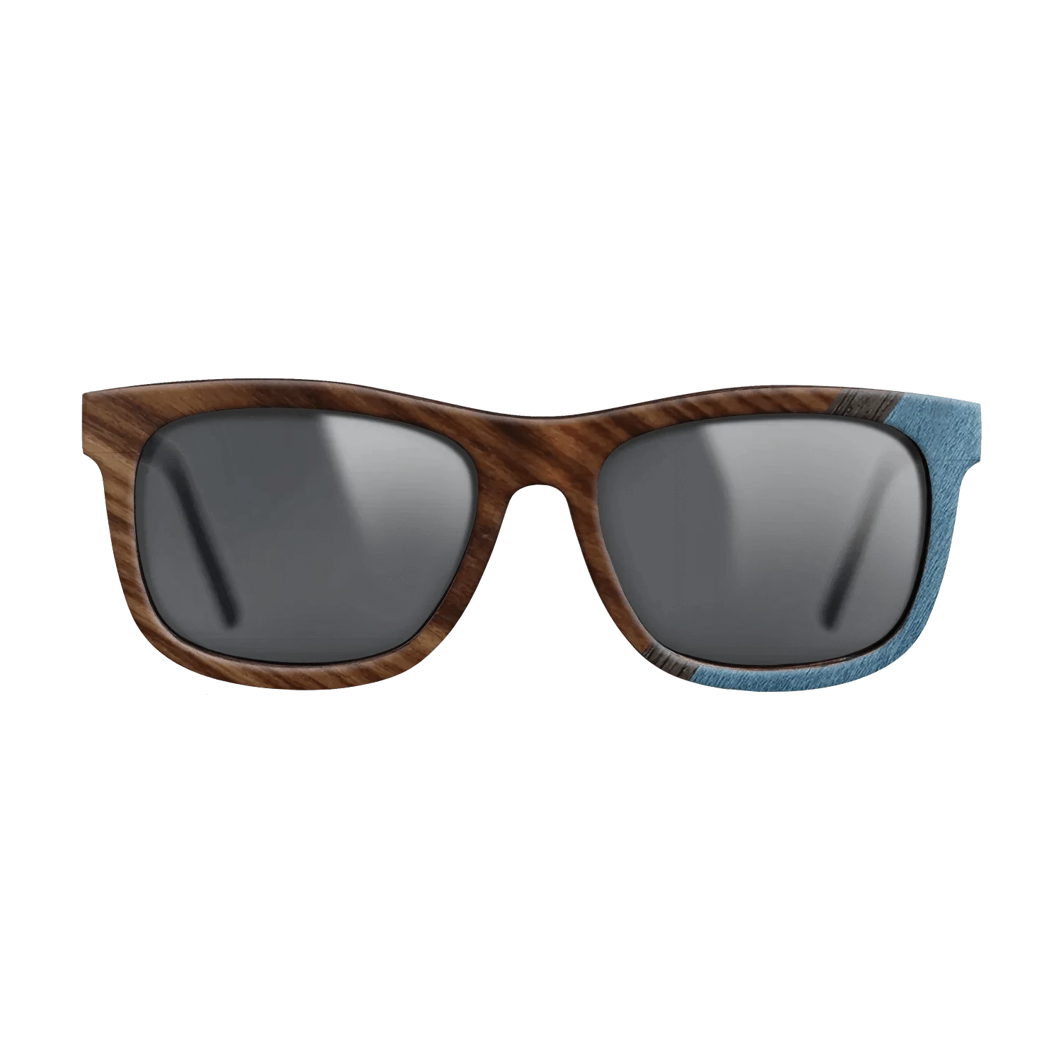 Walnut: Straight Grain,Santos Rosewood Dark,Poplar Dyed: Blue Denim,Fumed Oak: Angle Cut - The Hero - Square - 706 - SIRIS wood optic
