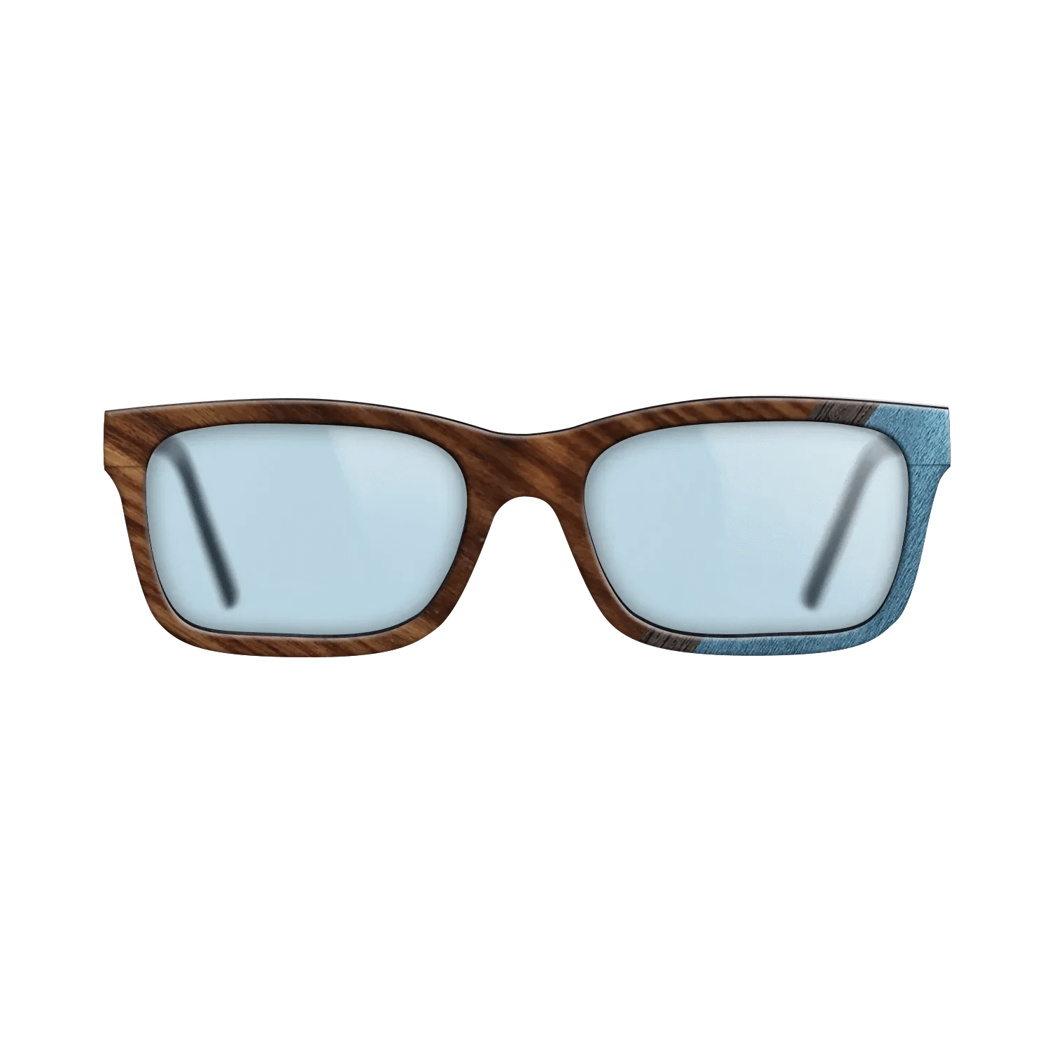 Walnut: Straight Grain,Santos Rosewood Dark,Poplar Dyed: Blue Denim,Fumed Oak: Angle Cut - The Sage - Rectangle - 706 - SIRIS wood optic