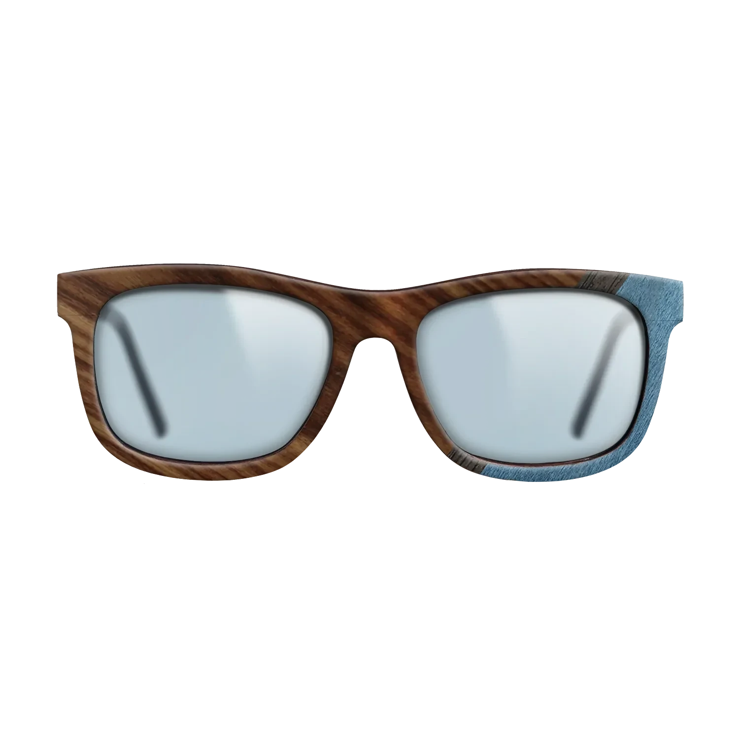Walnut: Straight Grain,Santos Rosewood Dark,Poplar Dyed: Blue Denim,Fumed Oak: Angle Cut - The Hero - Square - 706 - SIRIS wood optic