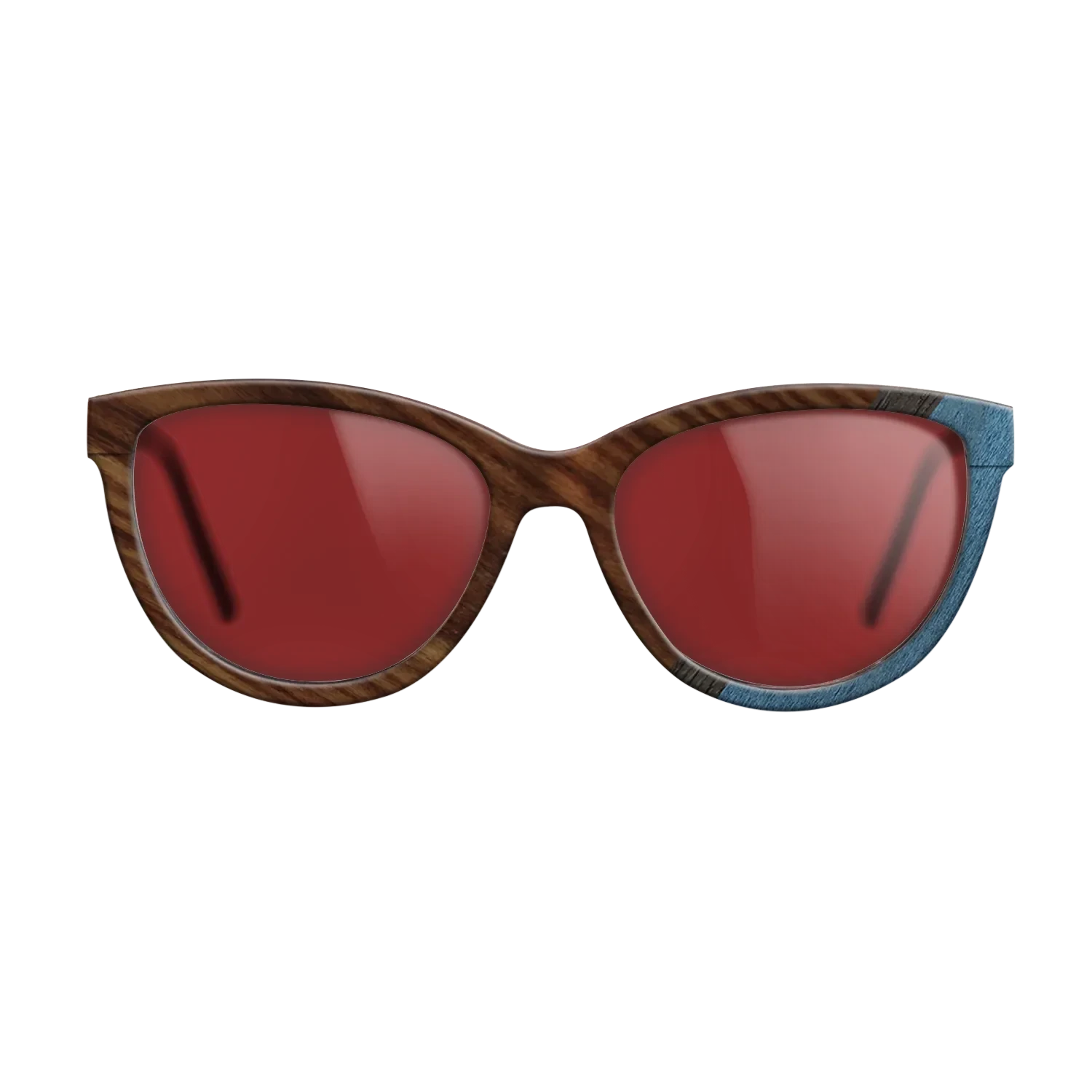 Walnut: Straight Grain,Santos Rosewood Dark,Poplar Dyed: Blue Denim,Fumed Oak: Angle Cut - The Maiden - Cat - 706 - SIRIS wood optic
