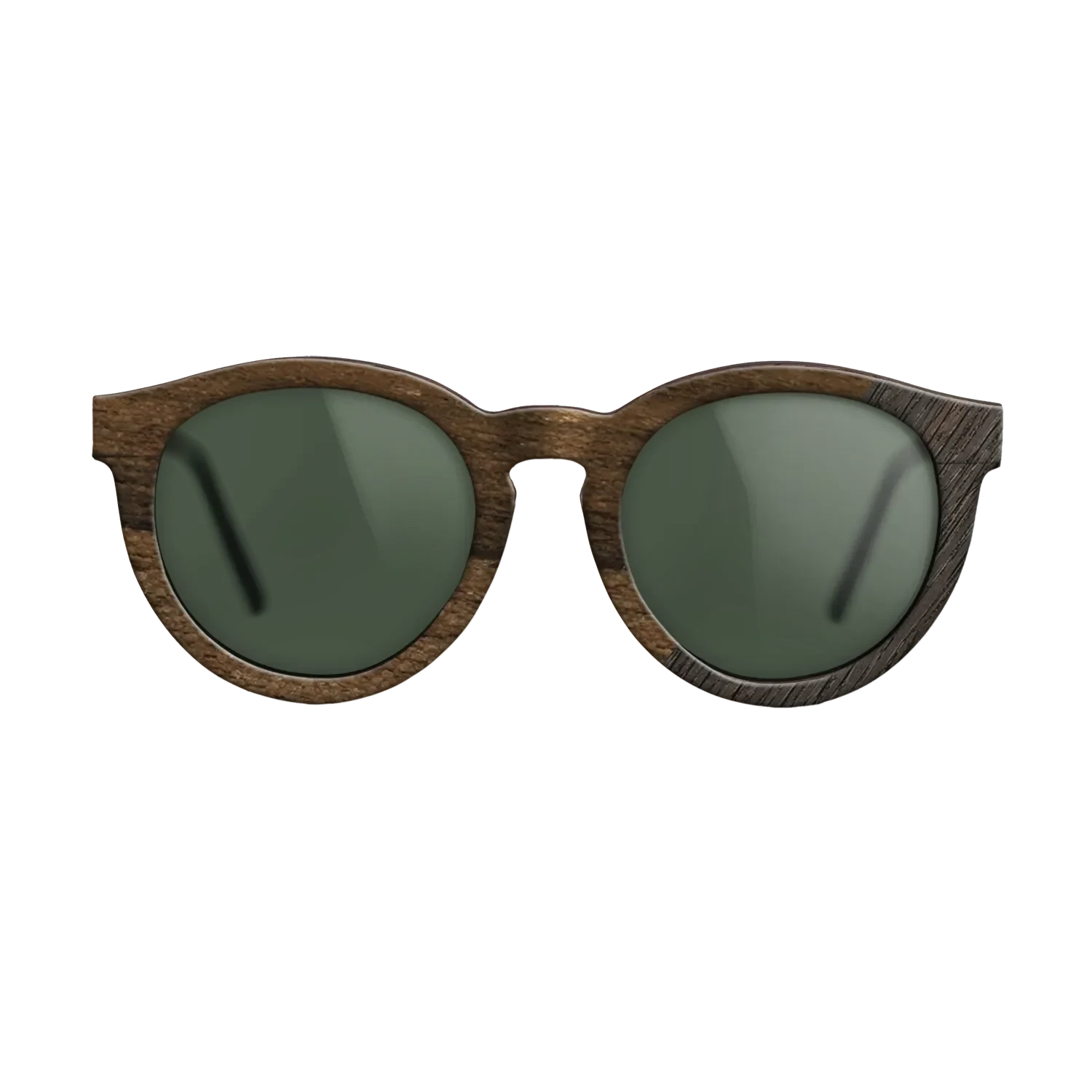 Italian Ebony,Ziricote Dark Quartered,Fumed Oak: Angle Cut - The Rebel - Round - 1641 - SIRIS wood optic