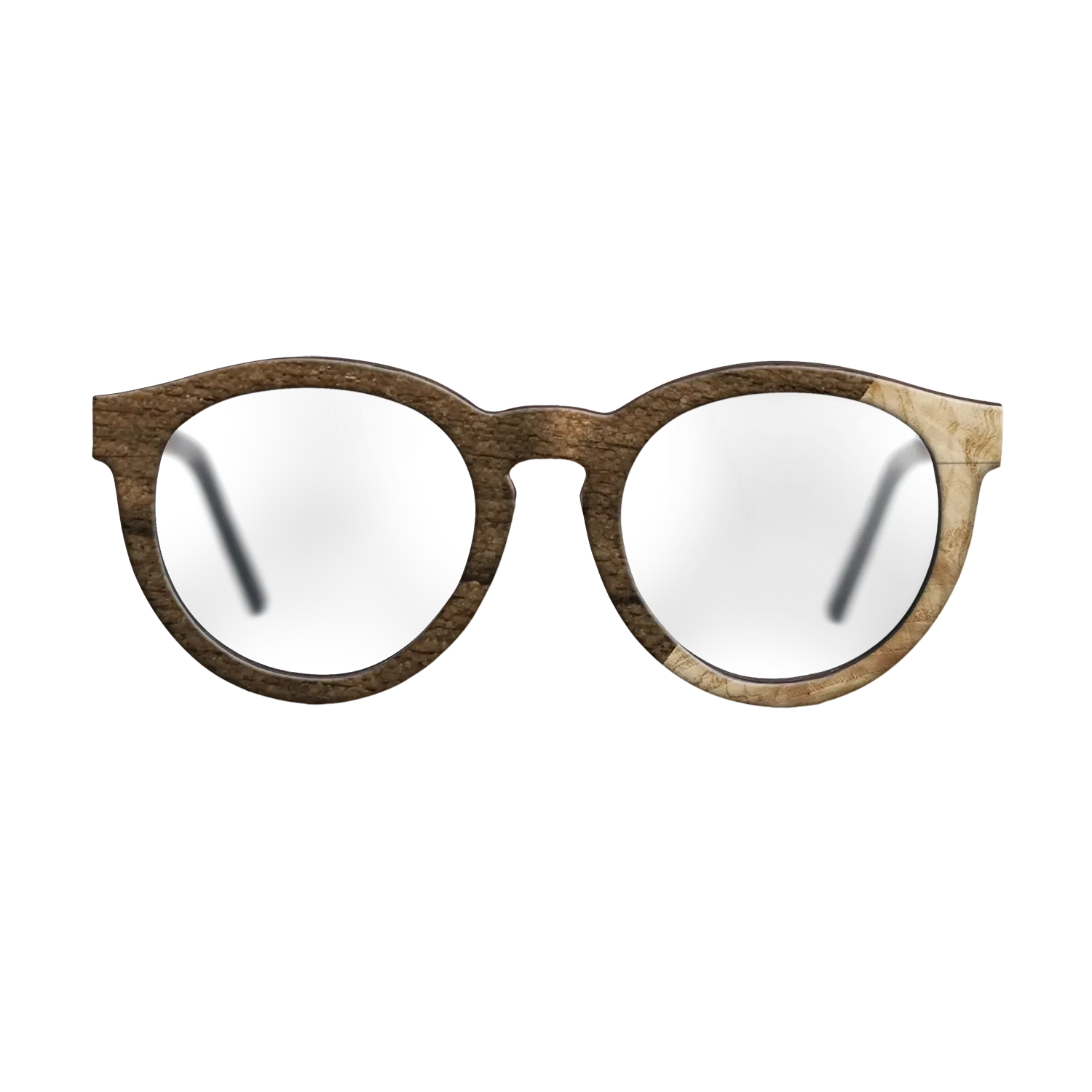 Poplar Dyed: Grey,Ziricote Dark Quartered,Olive Burl: Angle Cut - The Rebel - Round - 1655 - SIRIS wood optic