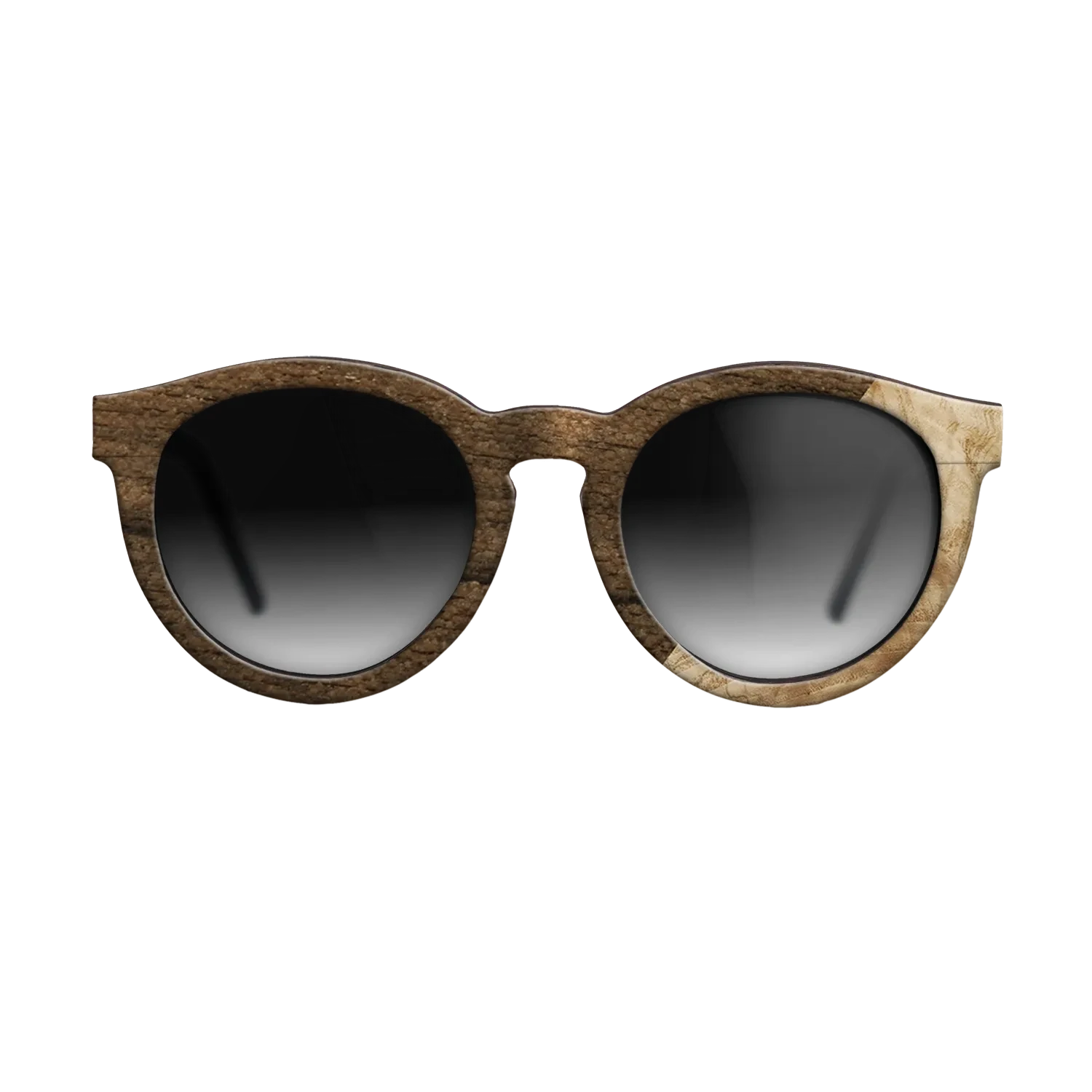 Poplar Dyed: Grey,Ziricote Dark Quartered,Olive Burl: Angle Cut - The Rebel - Round - 1655 - SIRIS wood optic