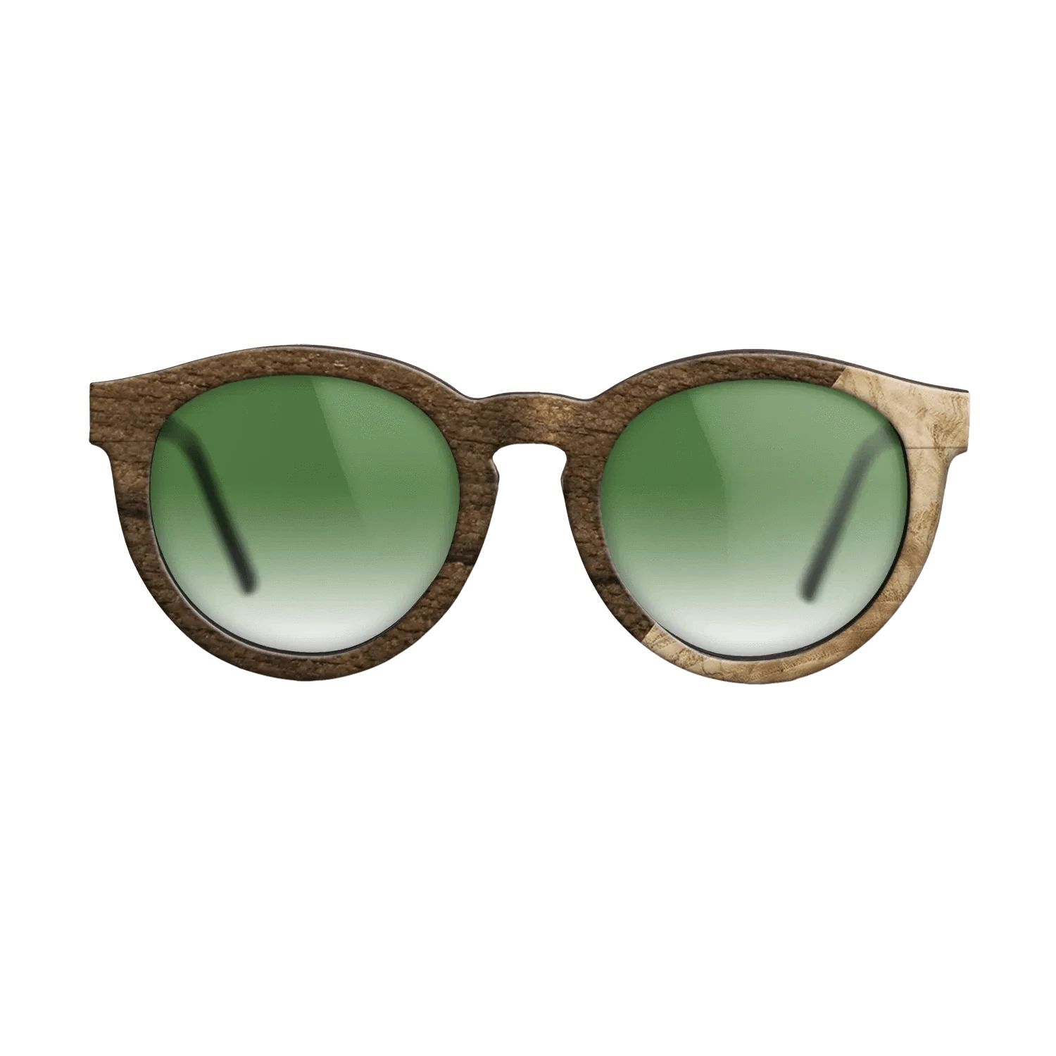 Poplar Dyed: Grey,Ziricote Dark Quartered,Olive Burl: Angle Cut - The Rebel - Round - 1655 - SIRIS wood optic