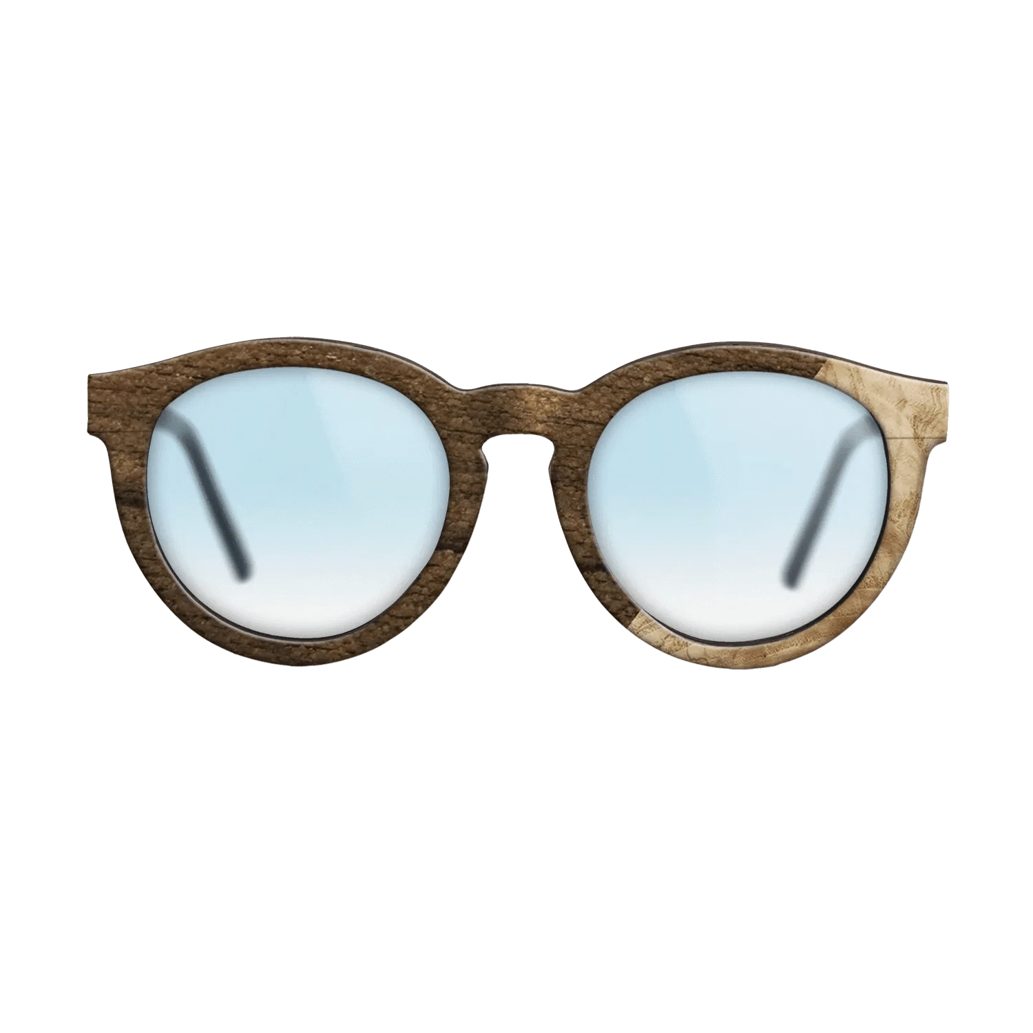 Poplar Dyed: Grey,Ziricote Dark Quartered,Olive Burl: Angle Cut - The Rebel - Round - 1655 - SIRIS wood optic