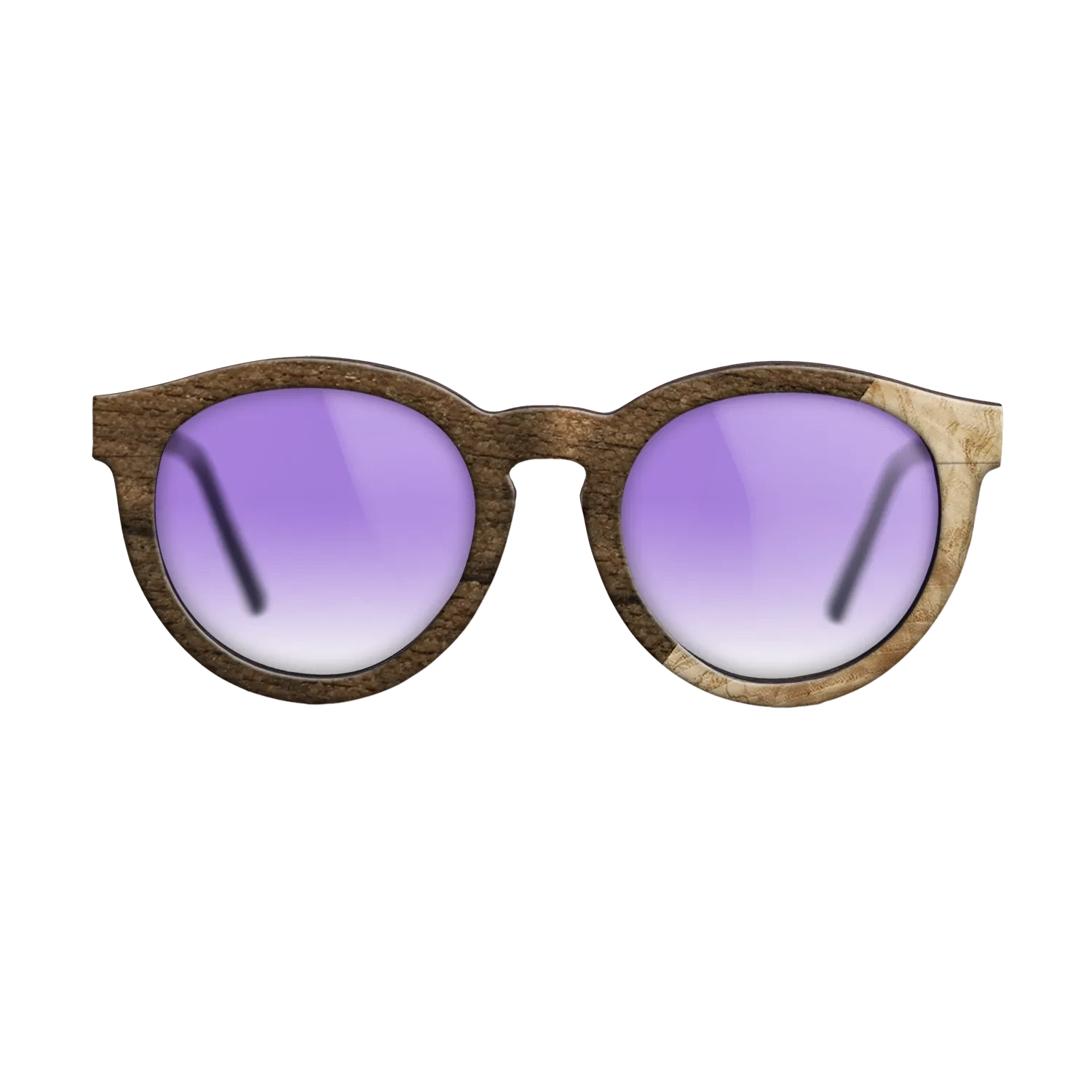 Poplar Dyed: Grey,Ziricote Dark Quartered,Olive Burl: Angle Cut - The Rebel - Round - 1655 - SIRIS wood optic
