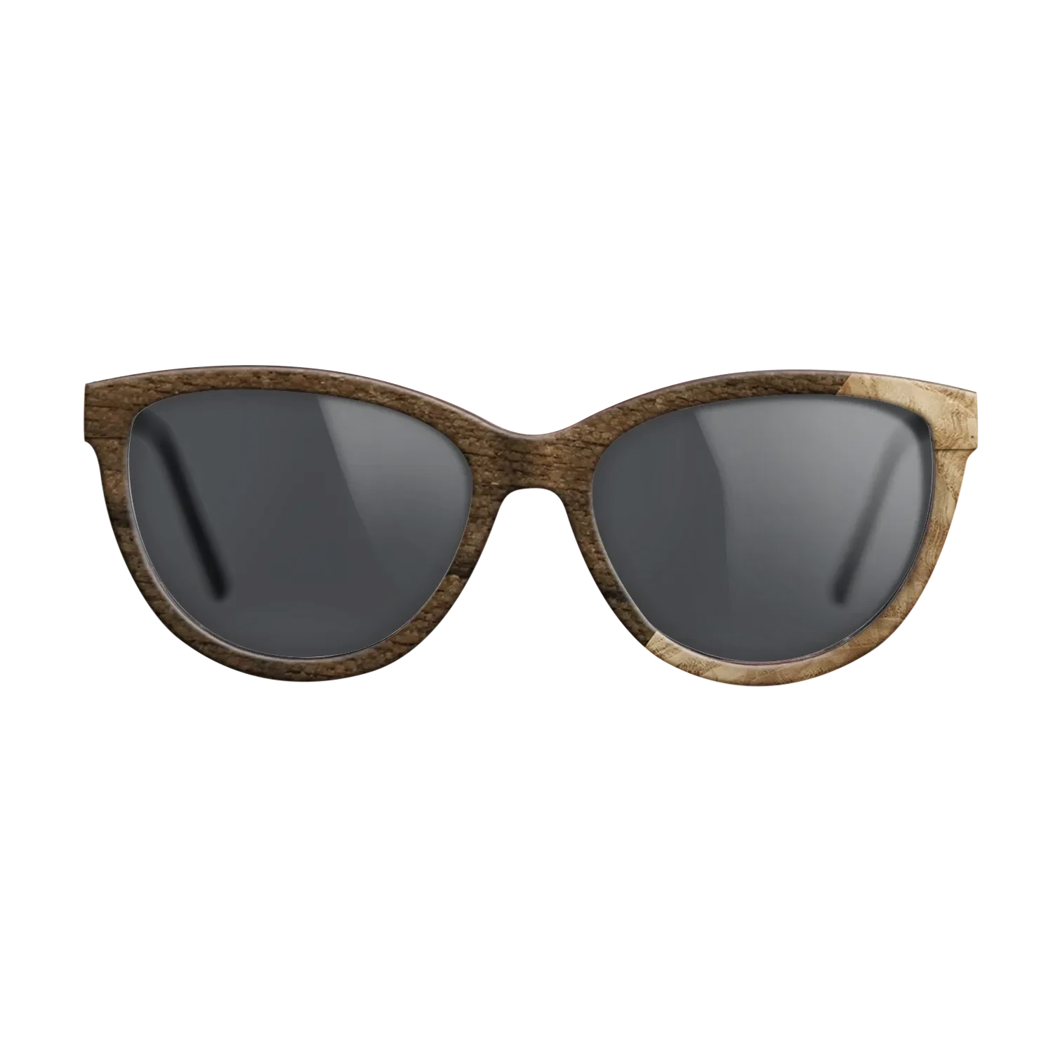 Poplar Dyed: Grey,Ziricote Dark Quartered,Olive Burl: Angle Cut - The Maiden - Cat - 1655 - SIRIS wood optic