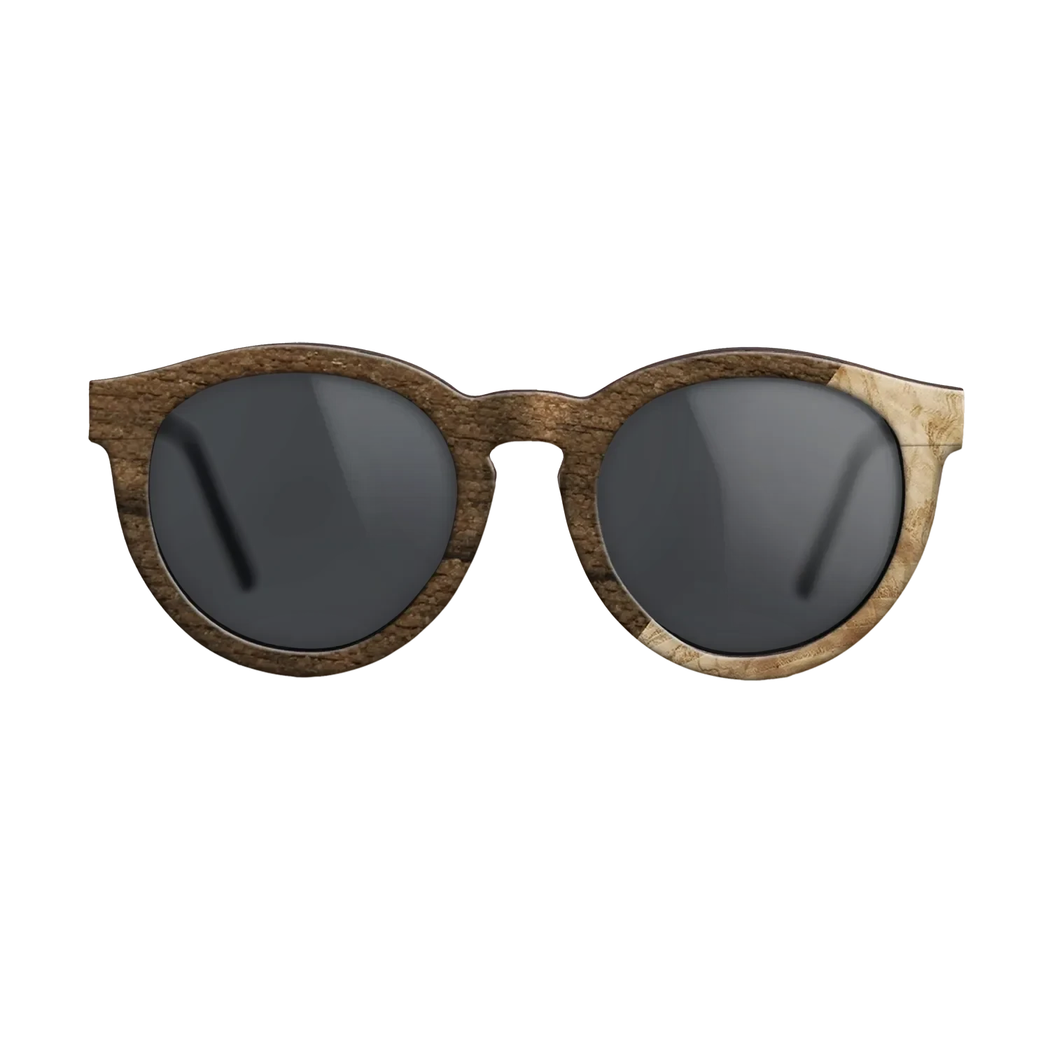 Poplar Dyed: Grey,Ziricote Dark Quartered,Olive Burl: Angle Cut - The Rebel - Round - 1655 - SIRIS wood optic