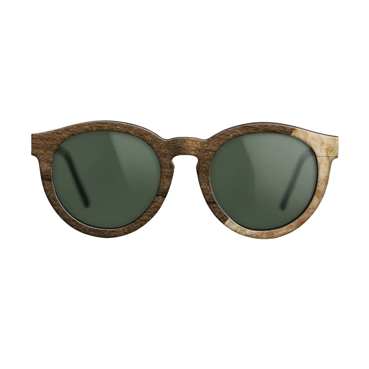 Poplar Dyed: Grey,Ziricote Dark Quartered,Olive Burl: Angle Cut - The Rebel - Round - 1655 - SIRIS wood optic