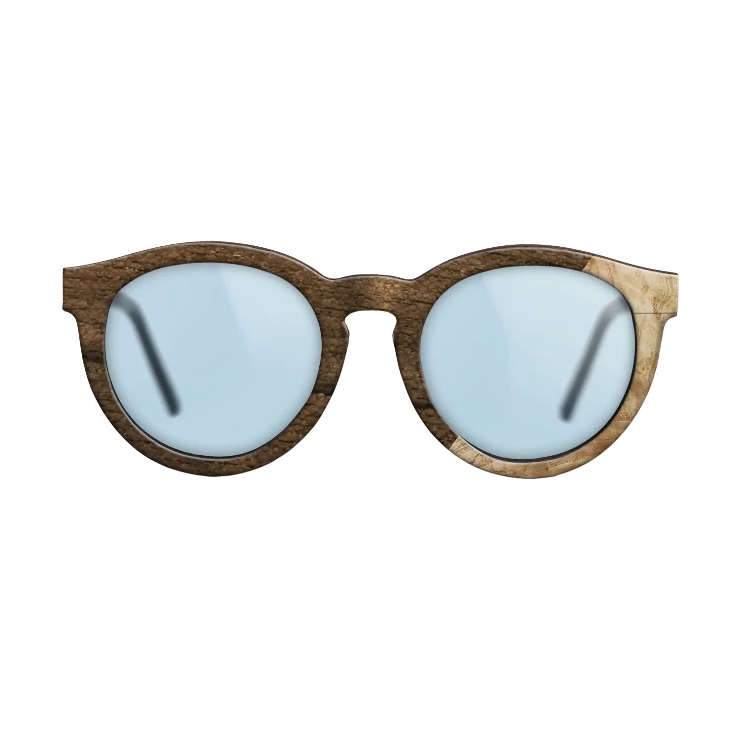 Poplar Dyed: Grey,Ziricote Dark Quartered,Olive Burl: Angle Cut - The Rebel - Round - 1655 - SIRIS wood optic