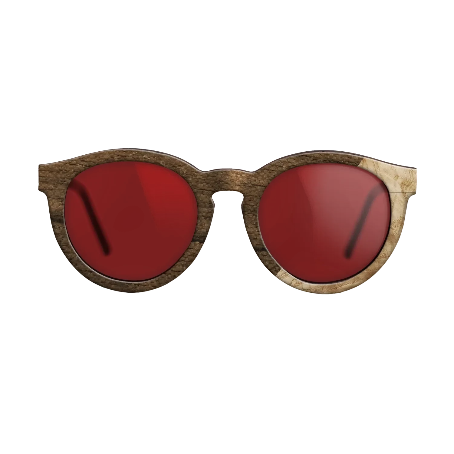 Poplar Dyed: Grey,Ziricote Dark Quartered,Olive Burl: Angle Cut - The Rebel - Round - 1655 - SIRIS wood optic