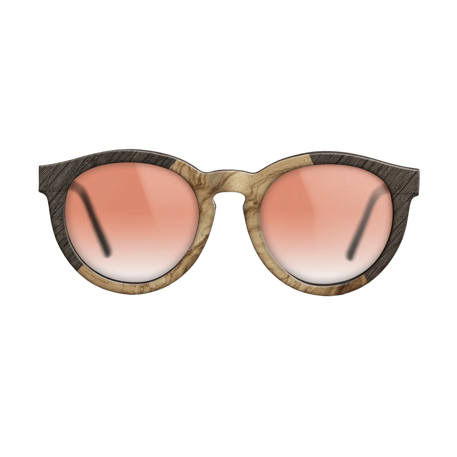 Olive Burl,Fumed Oak: Angle Cut - The Rebel - Round - 1514 - SIRIS wood optic
