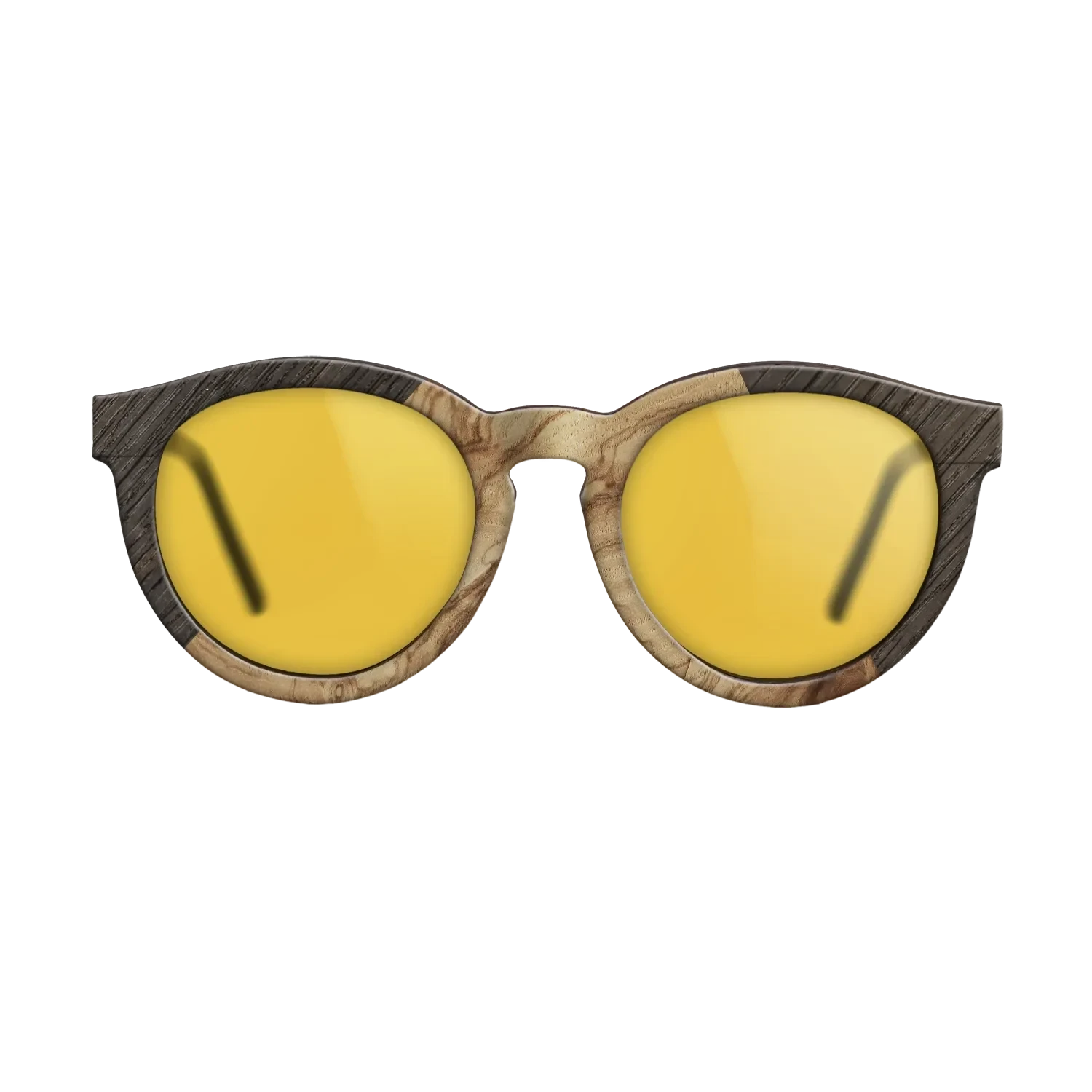 Olive Burl,Fumed Oak: Angle Cut - The Rebel - Round - 1514 - SIRIS wood optic
