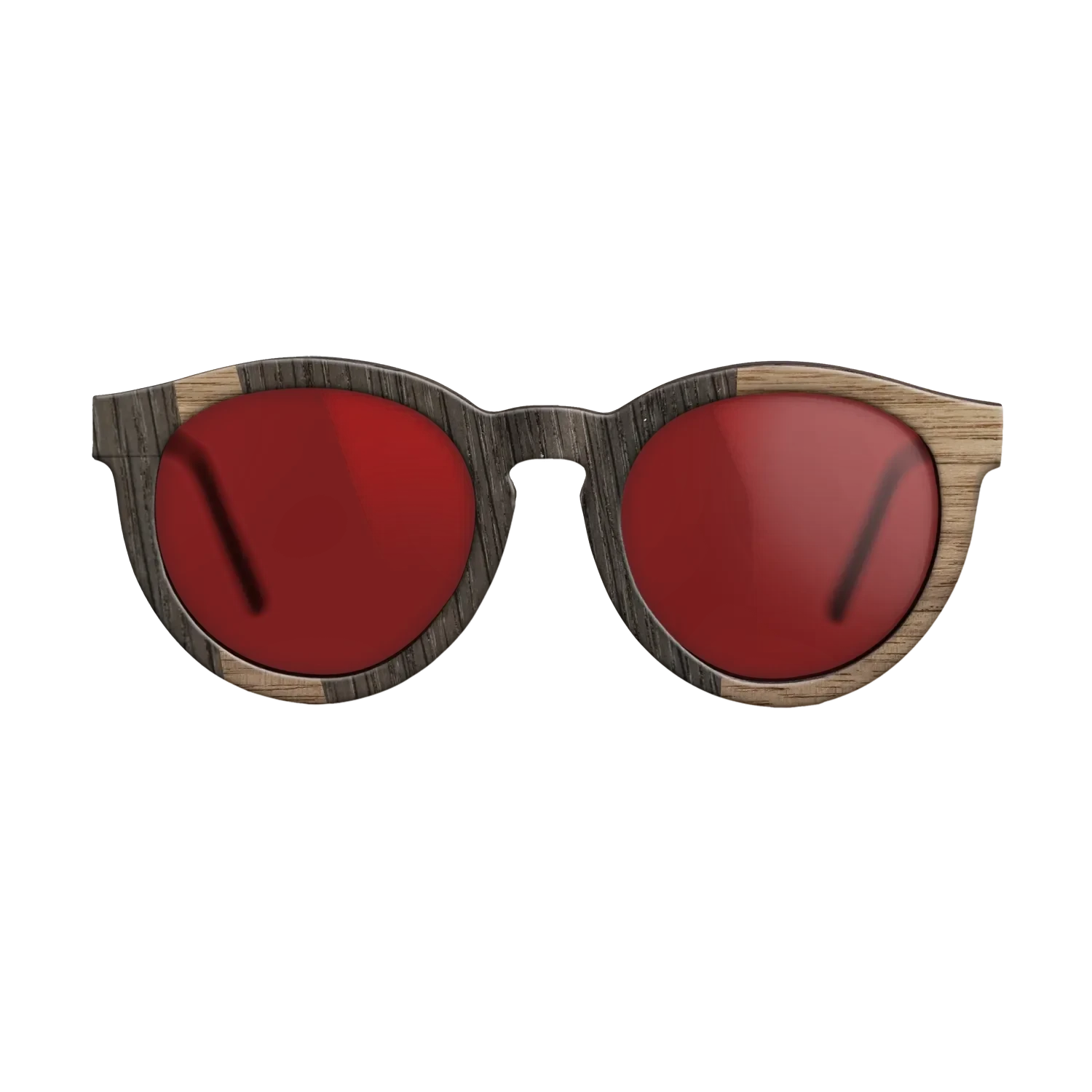 Walnut: Straight Grain,Fumed Oak: Wedge - The Rebel - Round - 1951 - SIRIS wood optic