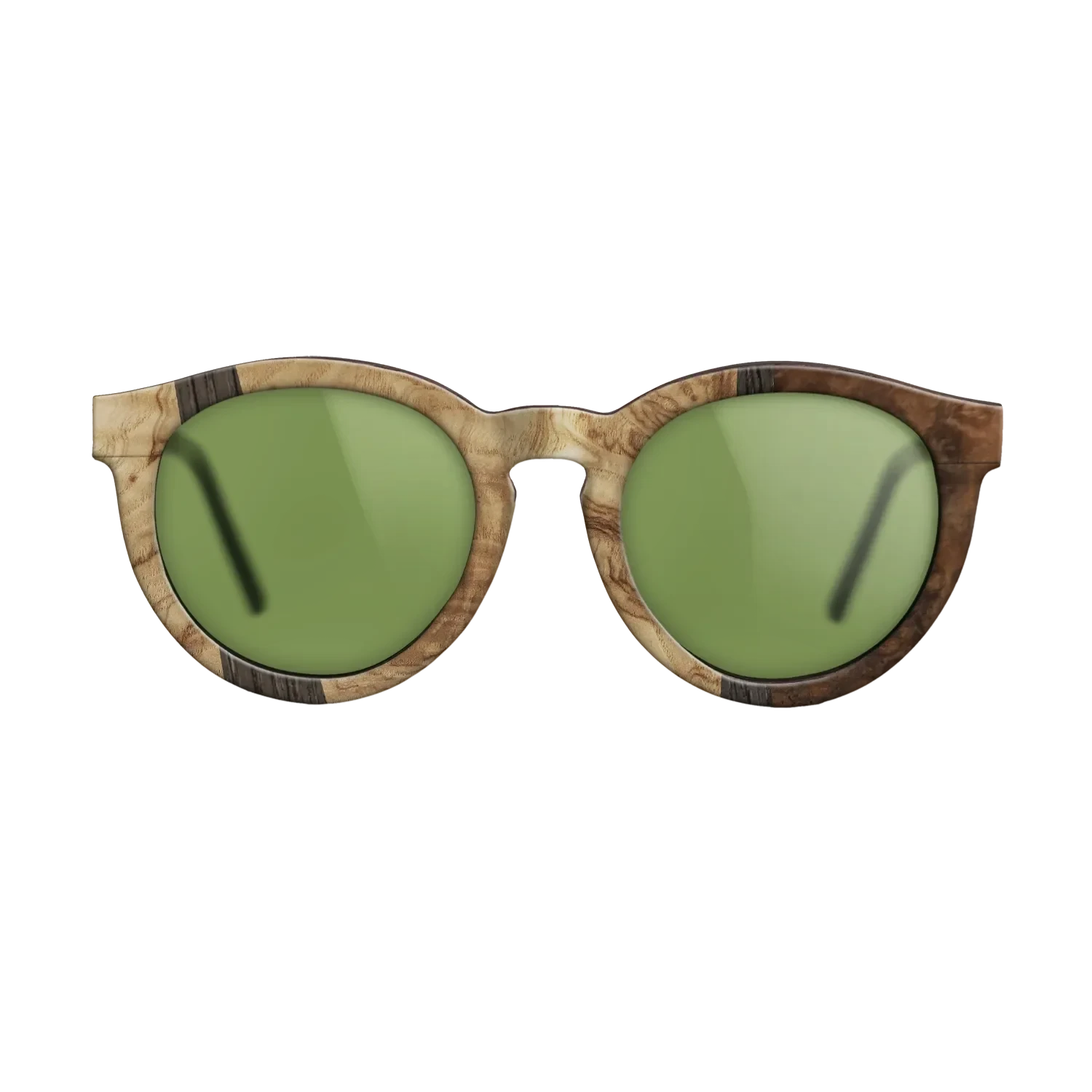 Walnut Burl,Olive Burl,Fumed Oak: Wedge - The Rebel - Round - 1008 - SIRIS wood optic