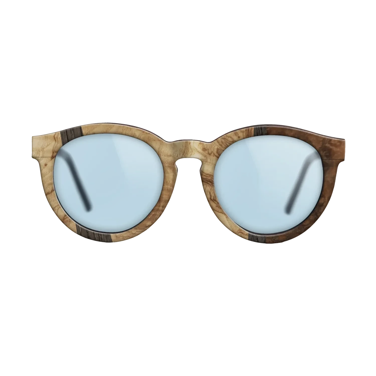 Walnut Burl,Olive Burl,Fumed Oak: Wedge - The Rebel - Round - 1008 - SIRIS wood optic