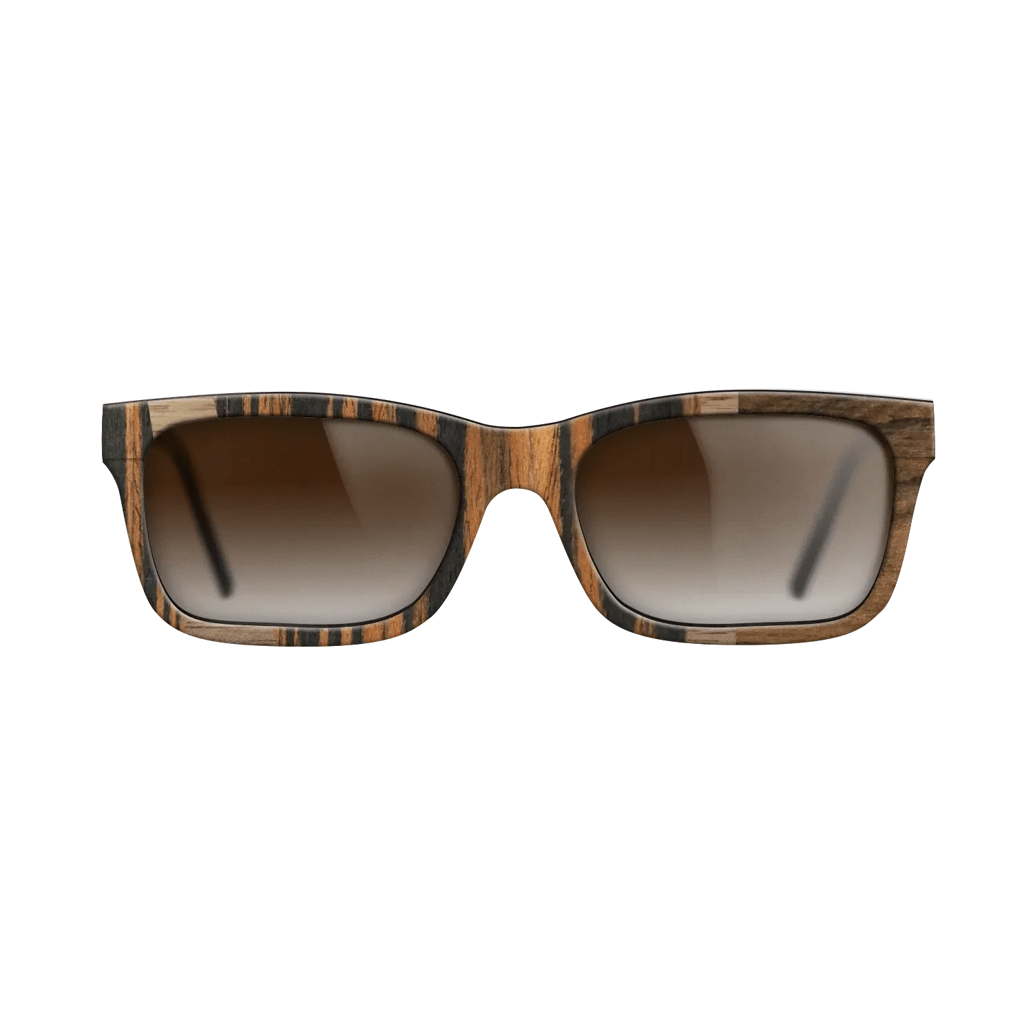 Ziricote Dark Quartered,Italian Ebony,Walnut: Straight Grain: Wedge - The Sage - Rectangle - 1930 - SIRIS wood optic