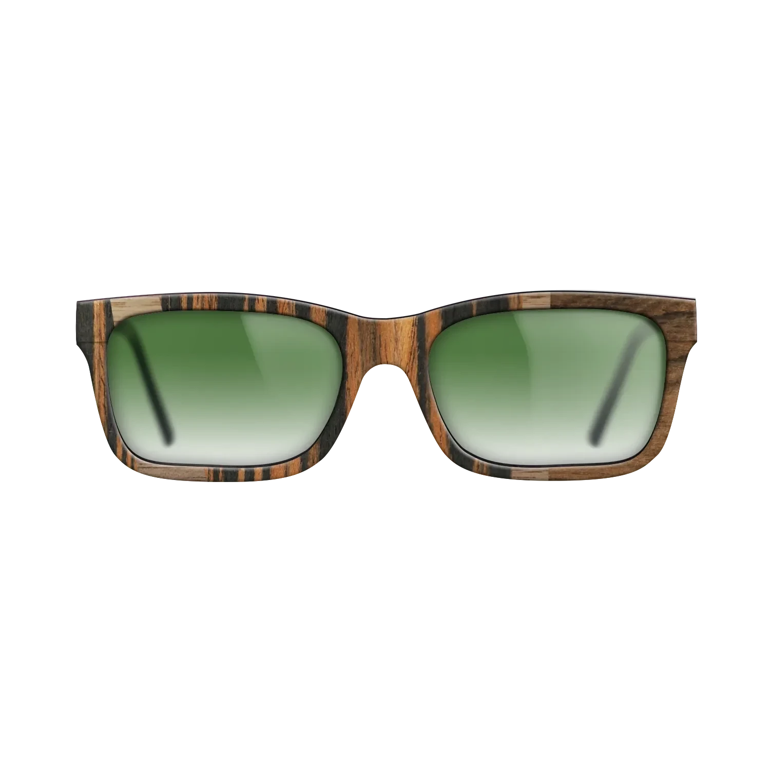 Ziricote Dark Quartered,Italian Ebony,Walnut: Straight Grain: Wedge - The Sage - Rectangle - 1930 - SIRIS wood optic