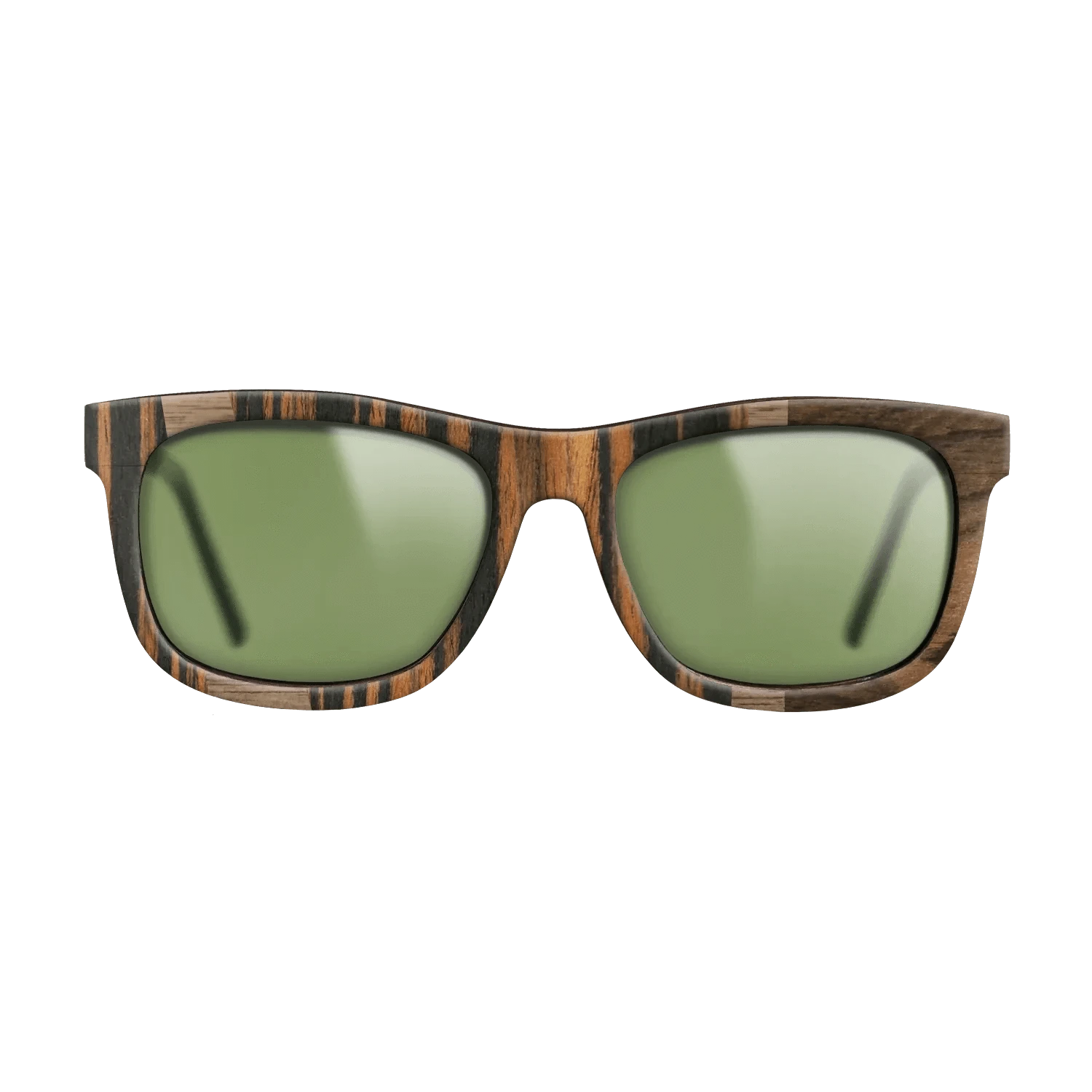 Ziricote Dark Quartered,Italian Ebony,Walnut: Straight Grain: Wedge - The Hero - Square - 1930 - SIRIS wood optic