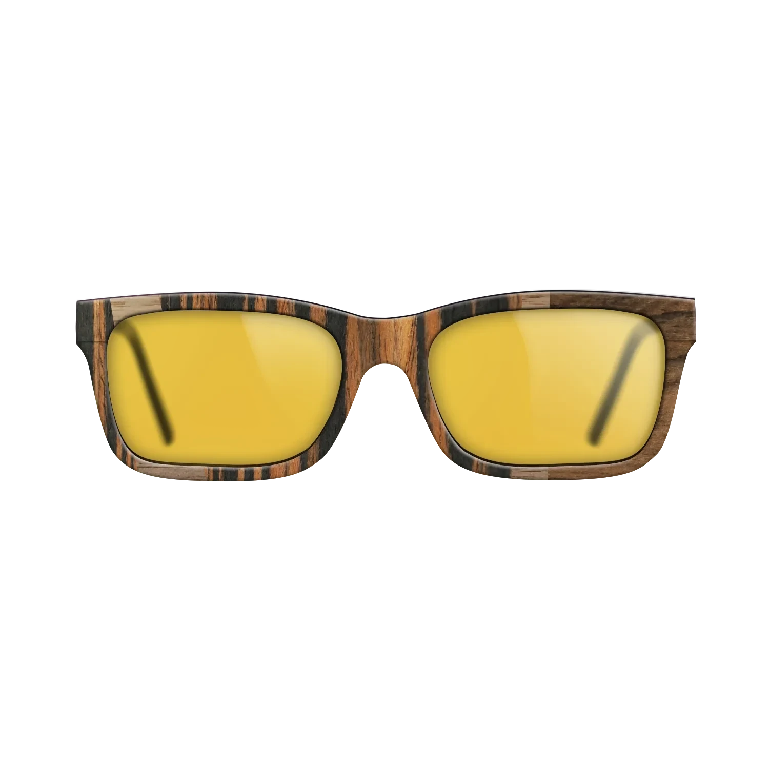 Ziricote Dark Quartered,Italian Ebony,Walnut: Straight Grain: Wedge - The Sage - Rectangle - 1930 - SIRIS wood optic