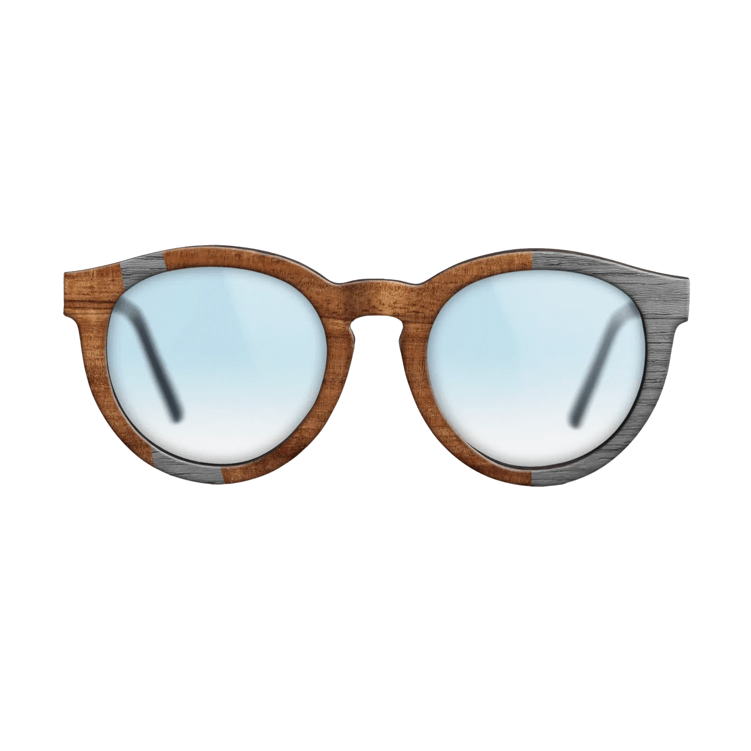 Koa,Poplar Dyed: Grey: Wedge - The Rebel - Round - 1000 - SIRIS wood optic