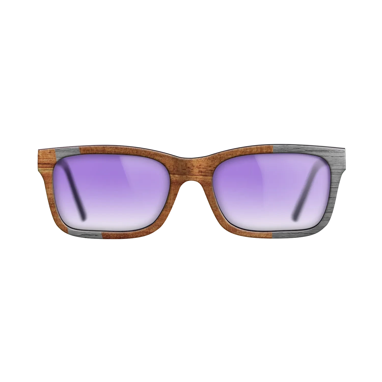 Koa,Poplar Dyed: Grey: Wedge - The Sage - Rectangle - 1000 - SIRIS wood optic