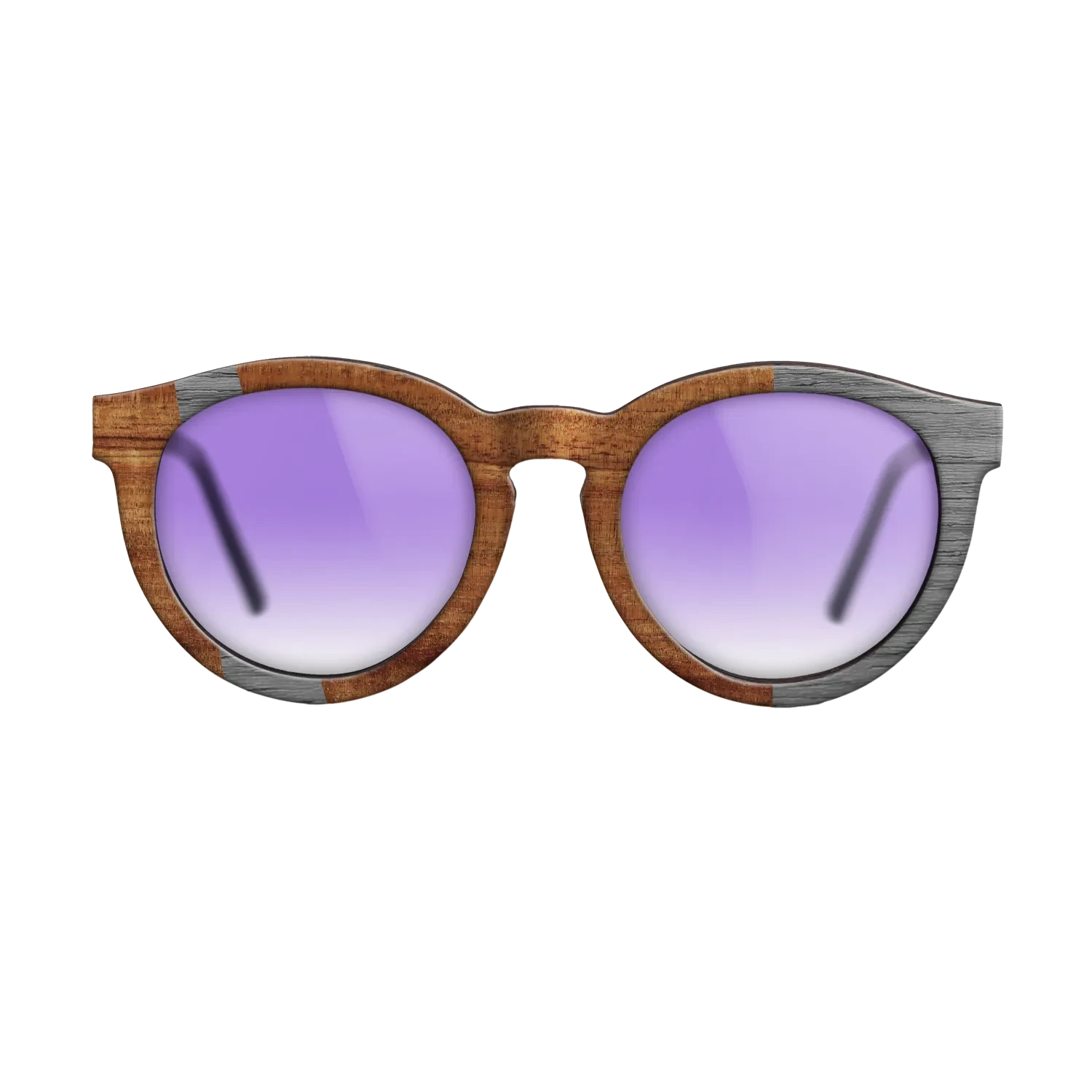 Koa,Poplar Dyed: Grey: Wedge - The Rebel - Round - 1000 - SIRIS wood optic