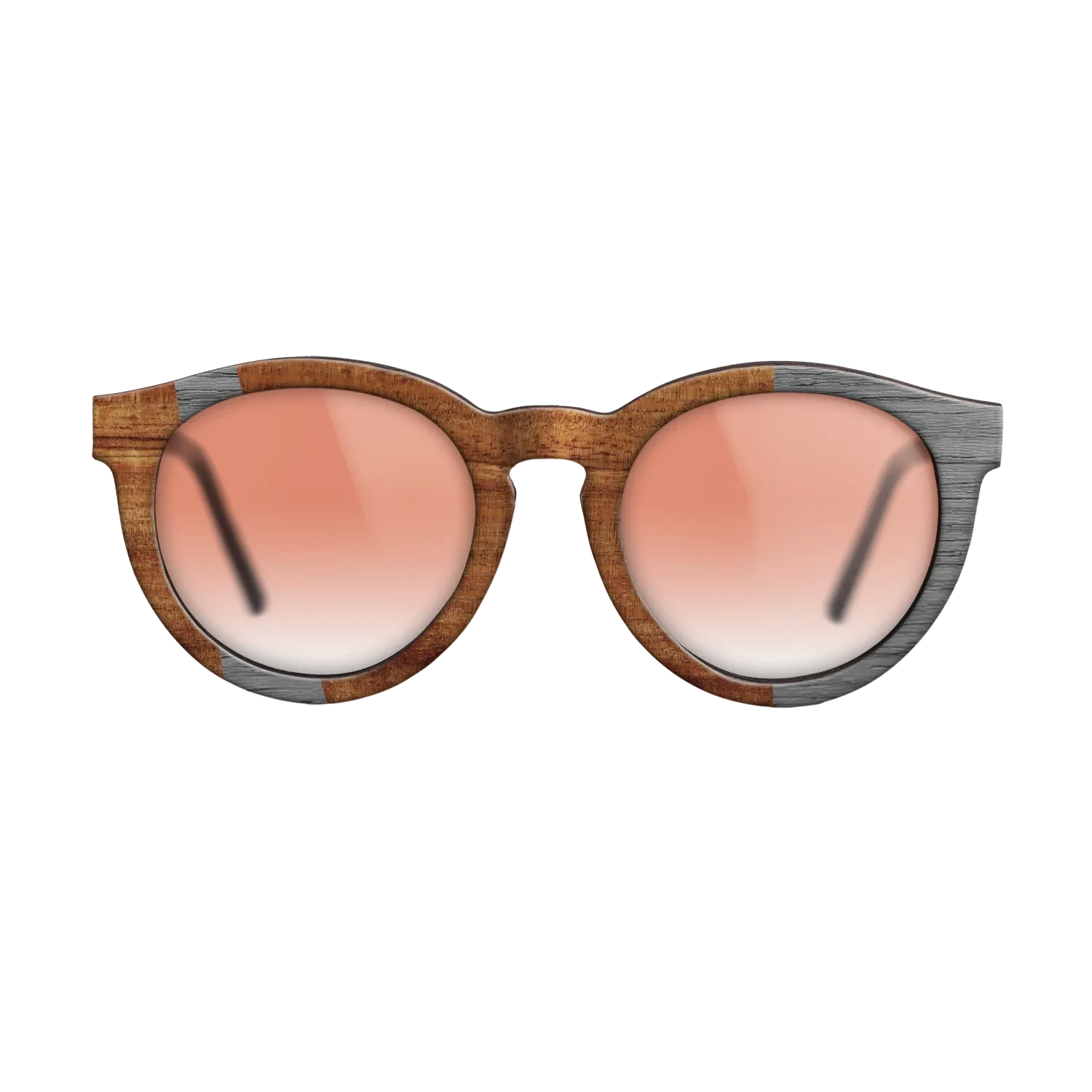 Koa,Poplar Dyed: Grey: Wedge - The Rebel - Round - 1000 - SIRIS wood optic