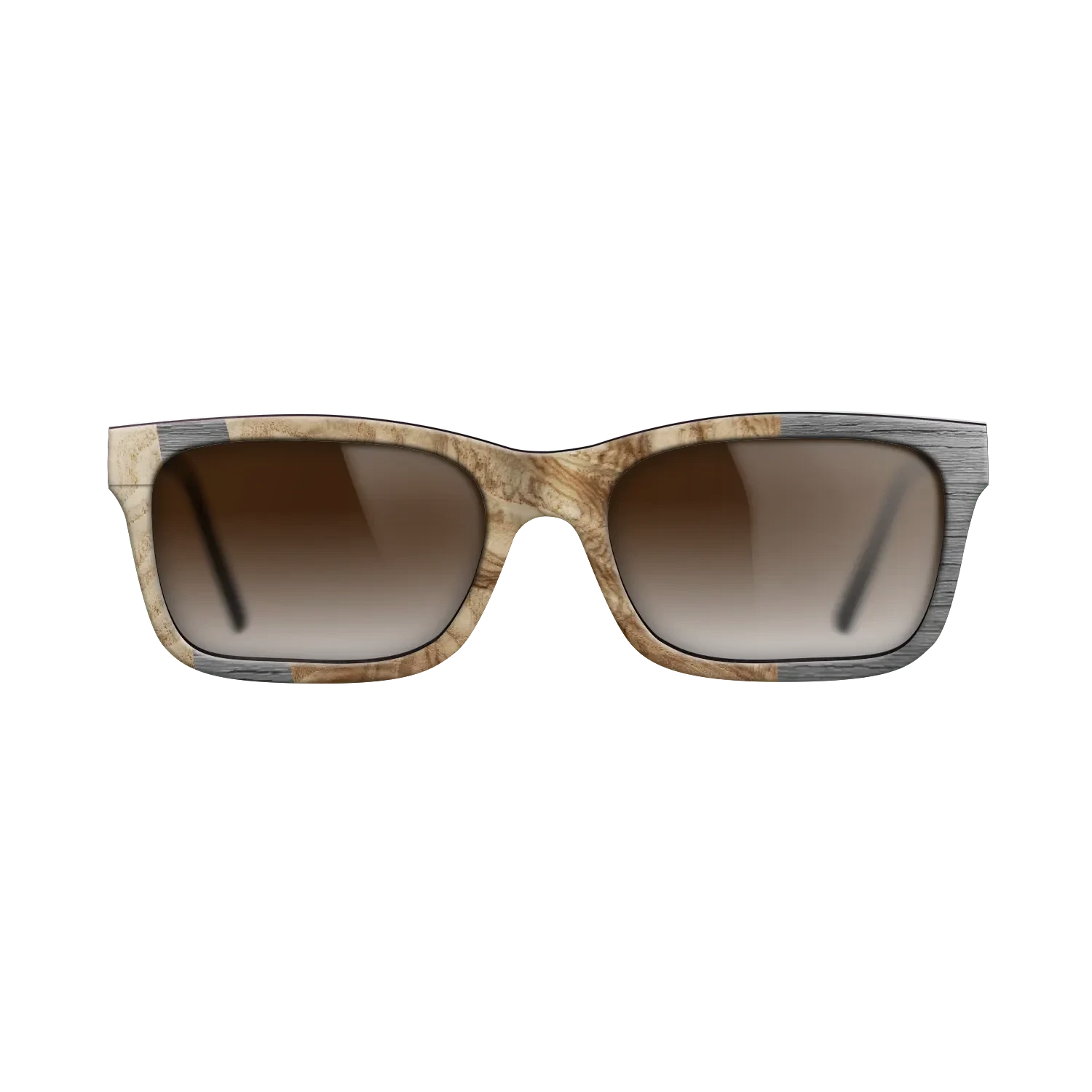 Olive Burl,Poplar Dyed: Grey: Wedge - The Sage - Rectangle - 1646 - SIRIS wood optic