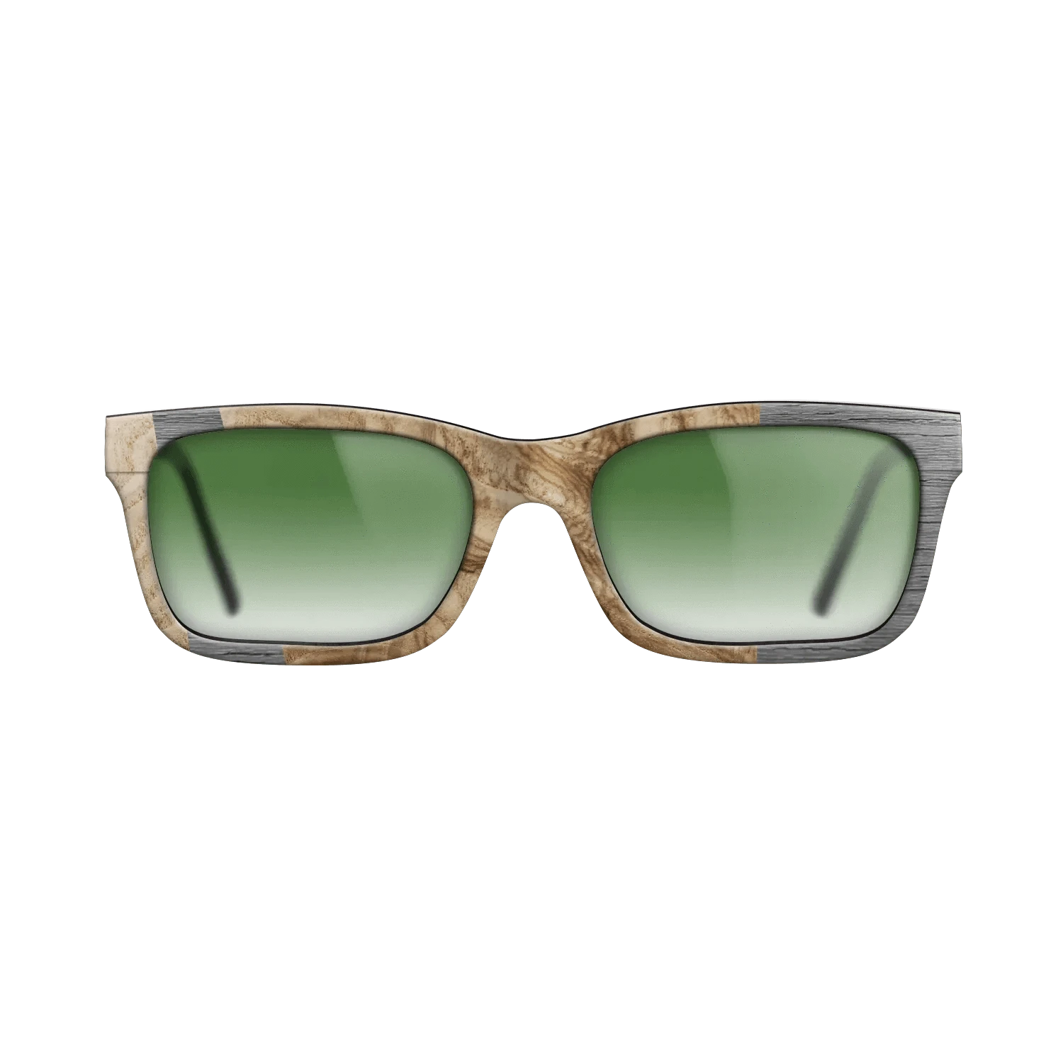 Olive Burl,Poplar Dyed: Grey: Wedge - The Sage - Rectangle - 1646 - SIRIS wood optic