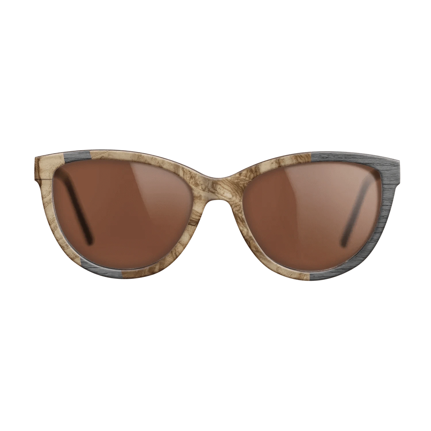 Olive Burl,Poplar Dyed: Grey: Wedge - The Maiden - Cat - 1646 - SIRIS wood optic